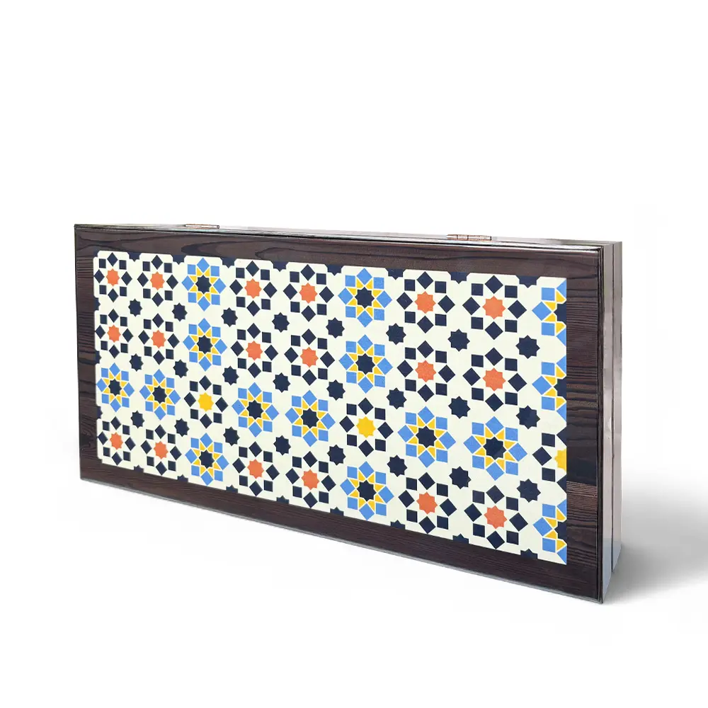 Biggdesign Star Backgammon Set, Magnetic Closure, Scratch-Resistant Surface