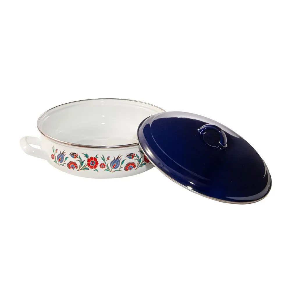 Serenk Enamel Belly Shallow Casserole 26cm