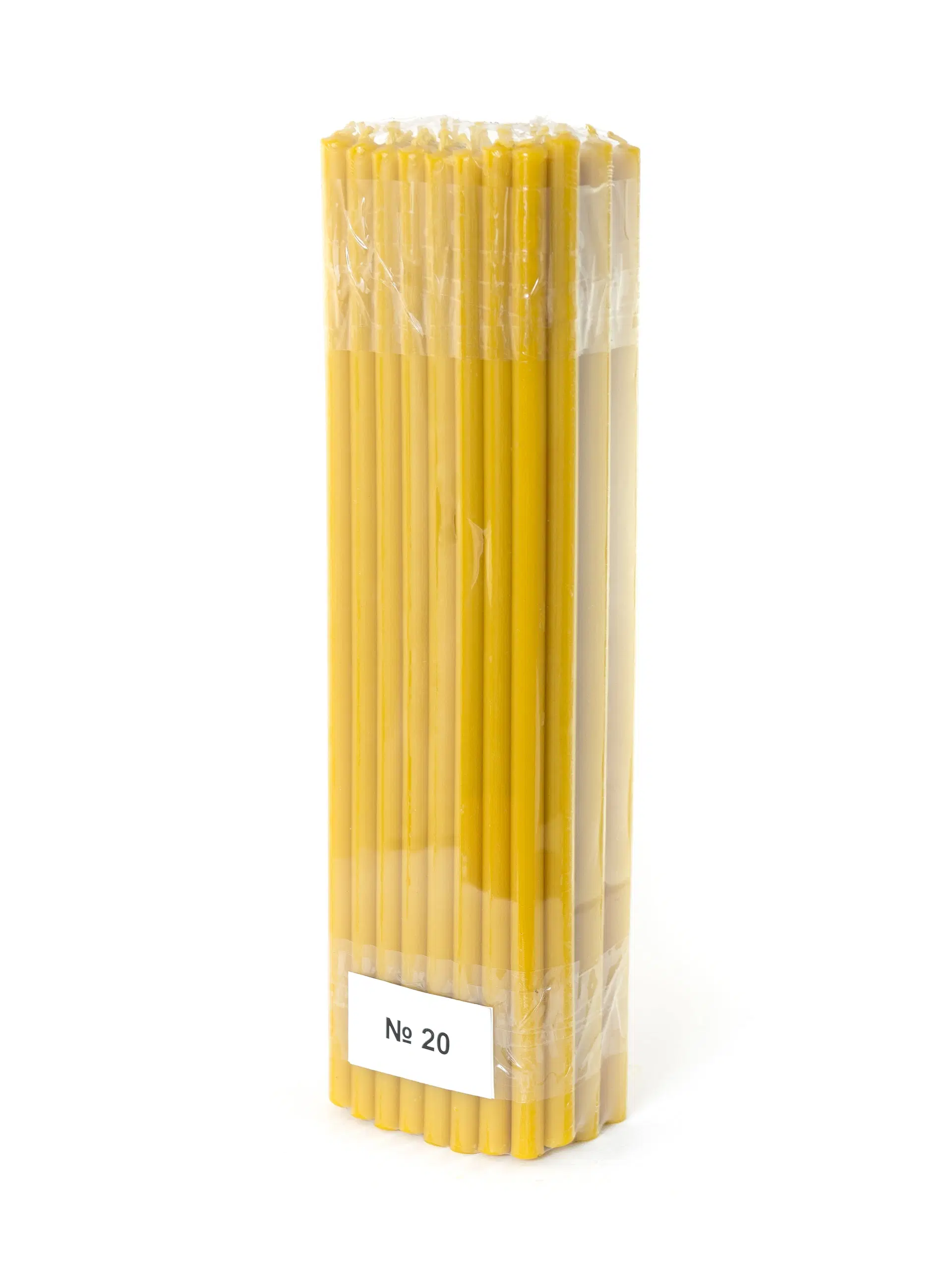 Beeswax Church Candles №20 – Pack of 50