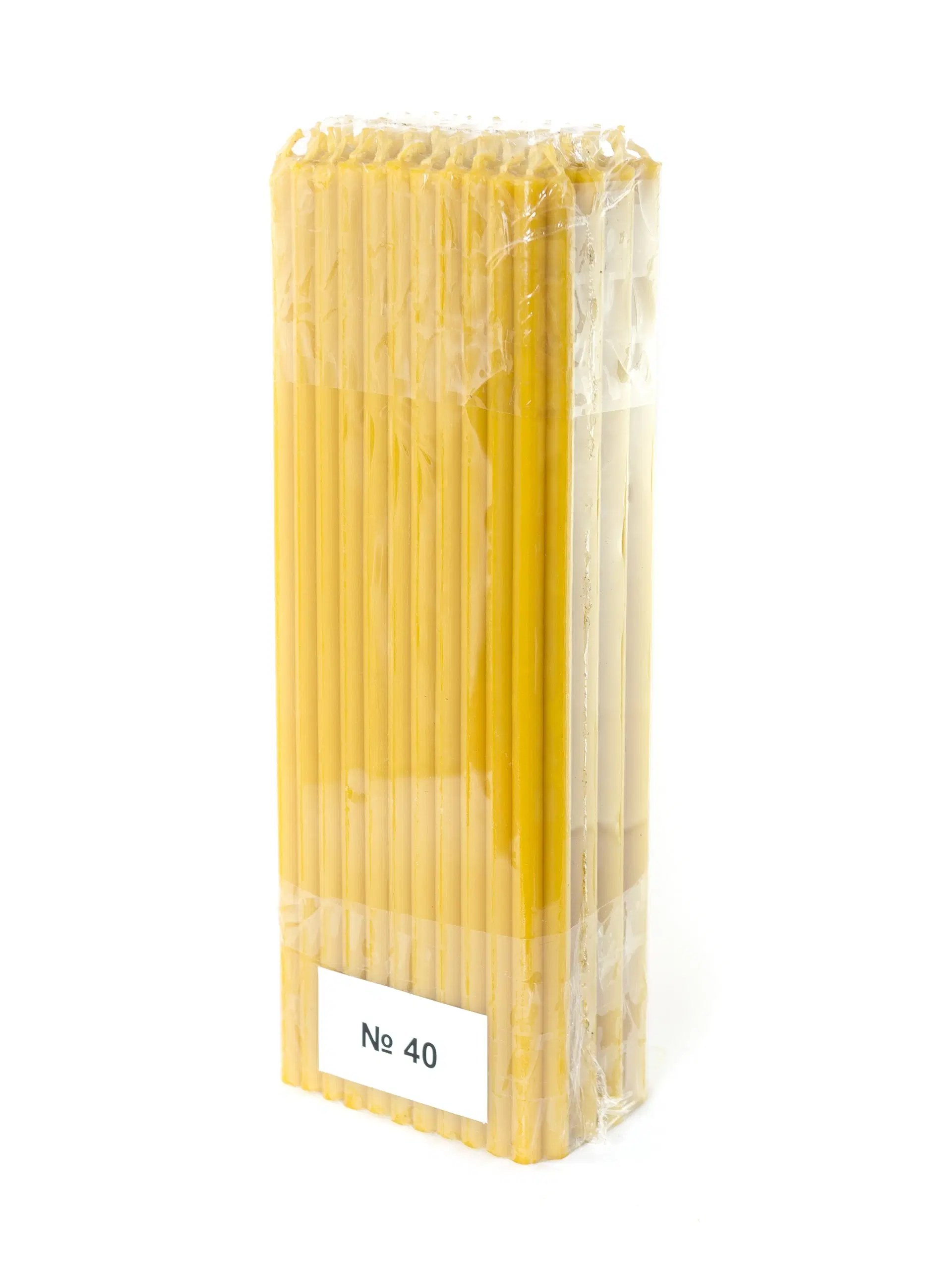 Beeswax Church Candles №40 – Pack of 100
