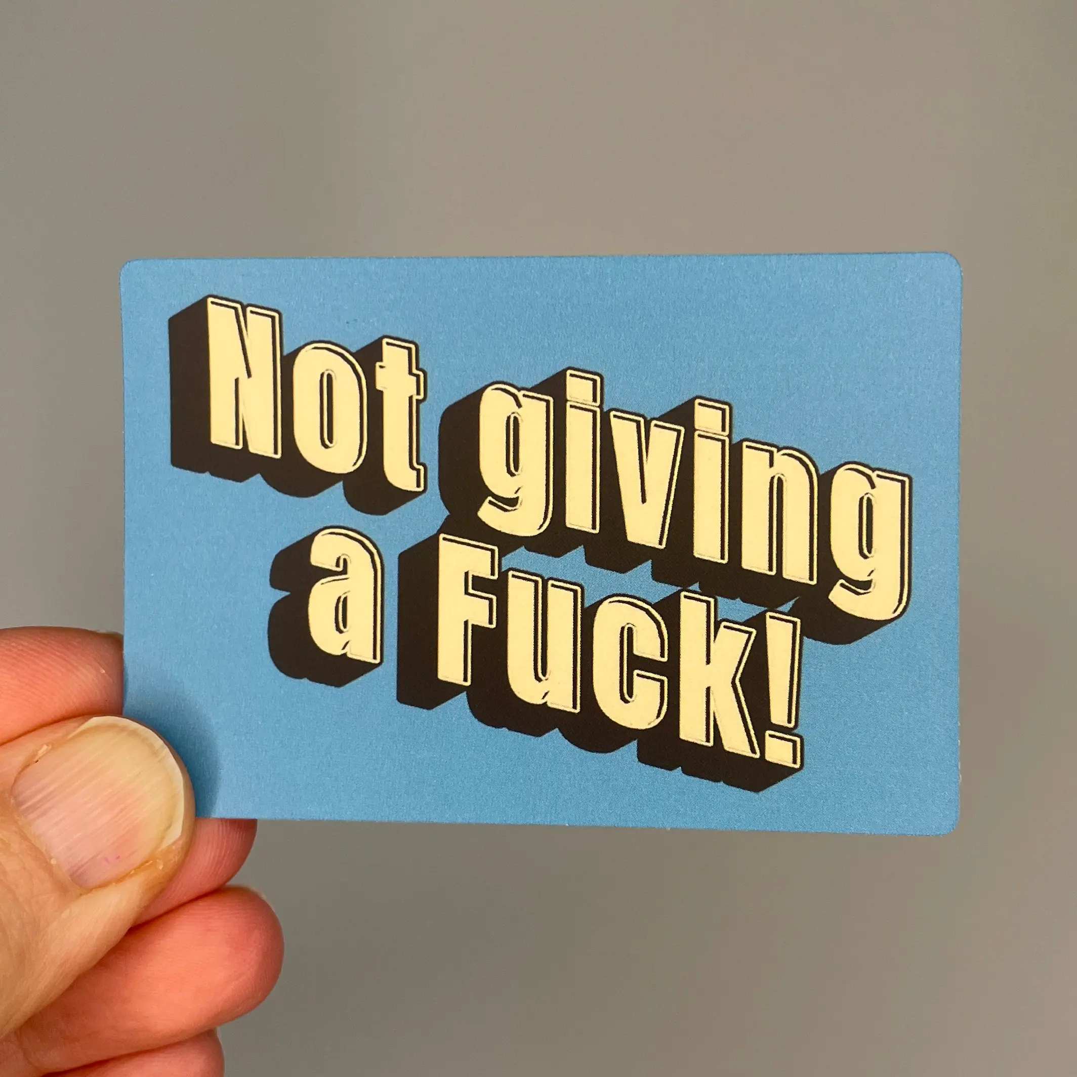 not giving a fuck sticker