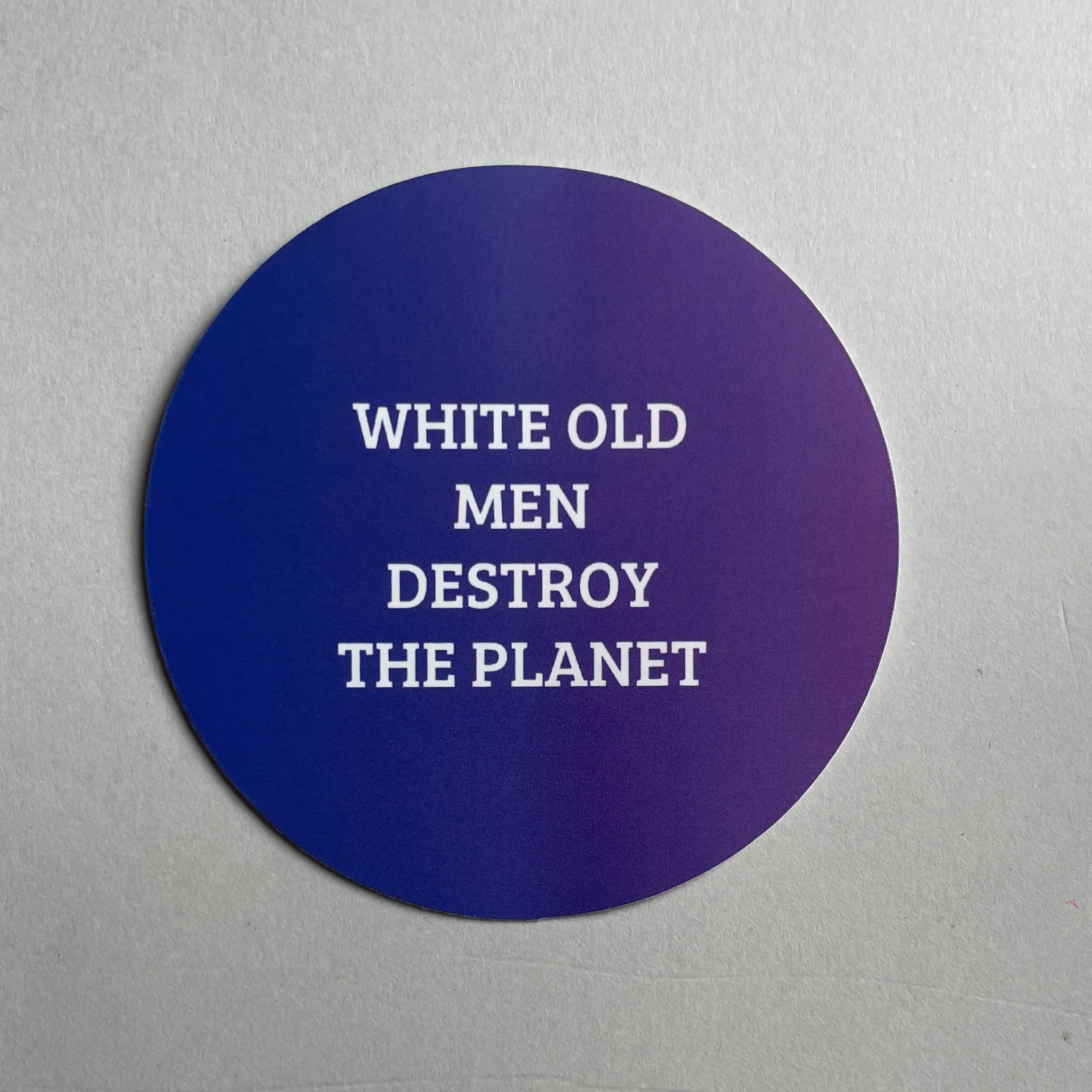 white old men destroy the pleatn Sticker