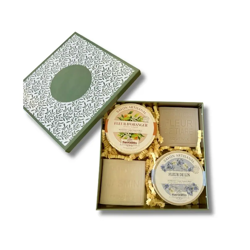 NUEVO ✨ Set de regalo navideño floral en caja metálica