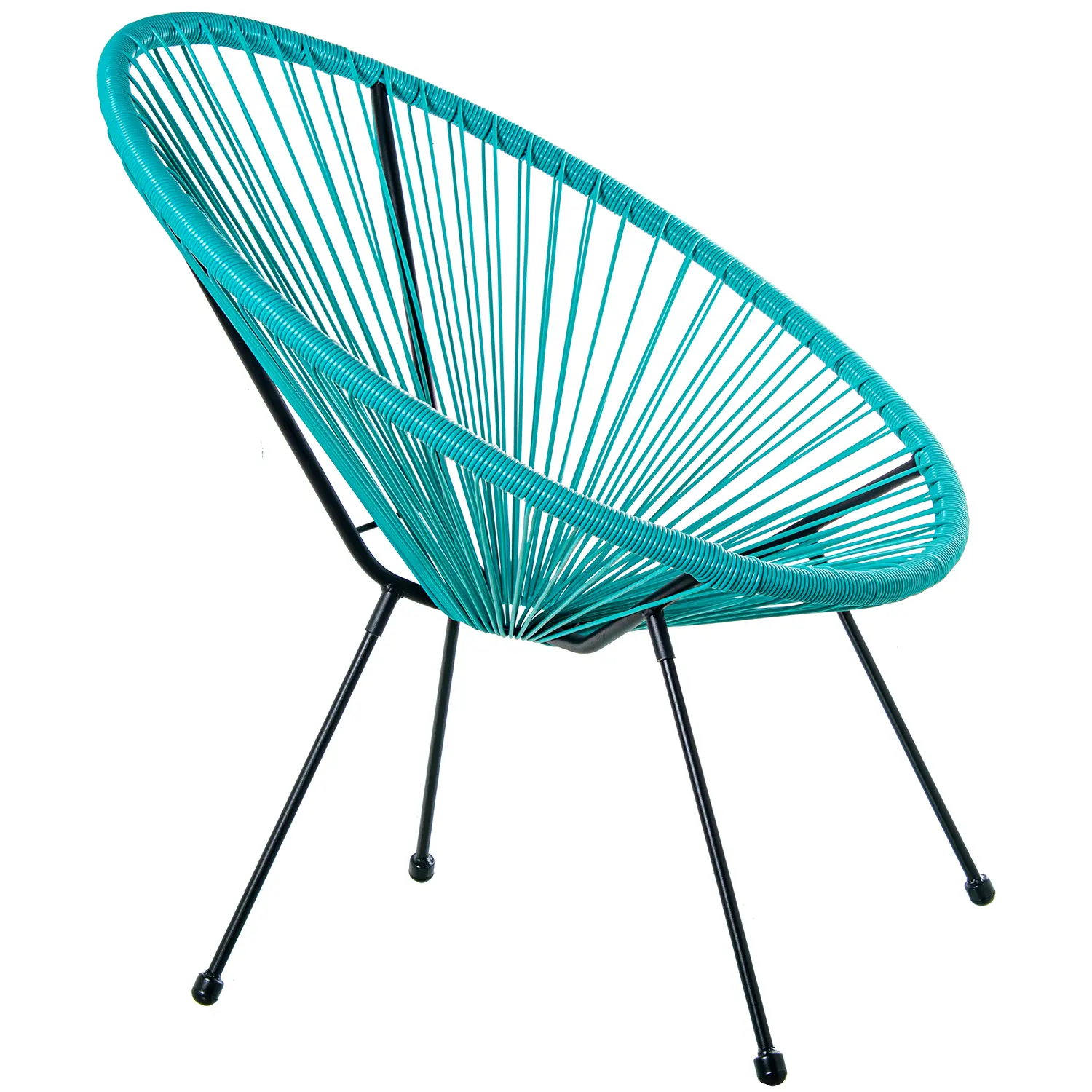 Sillon Exterior Acero/Mimbre Sintetico (PE) Azul 80X71X83cm Alt. Asiento:40cm