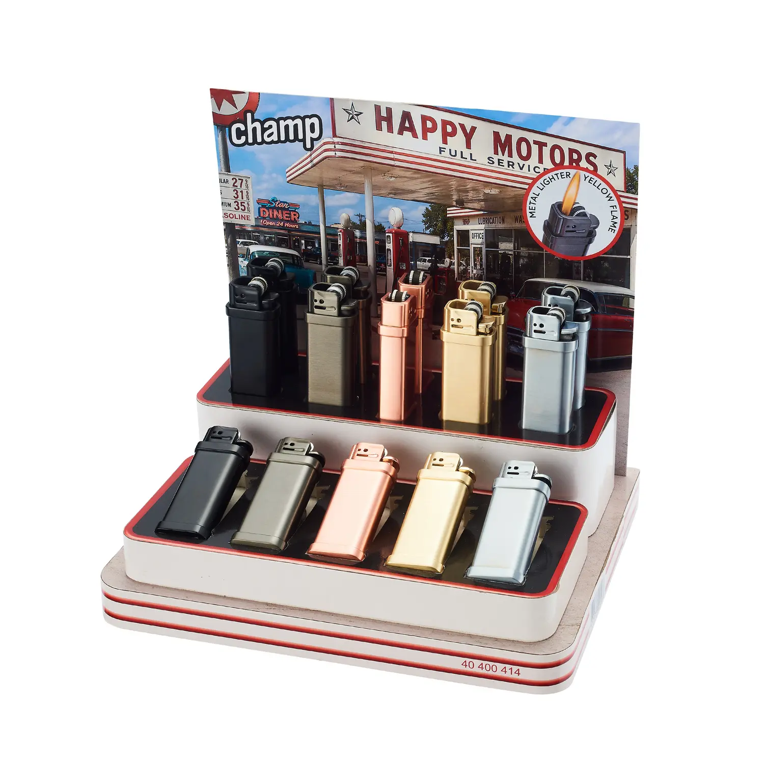 CHAMP Flint Lighter, Metallic Jerrycan