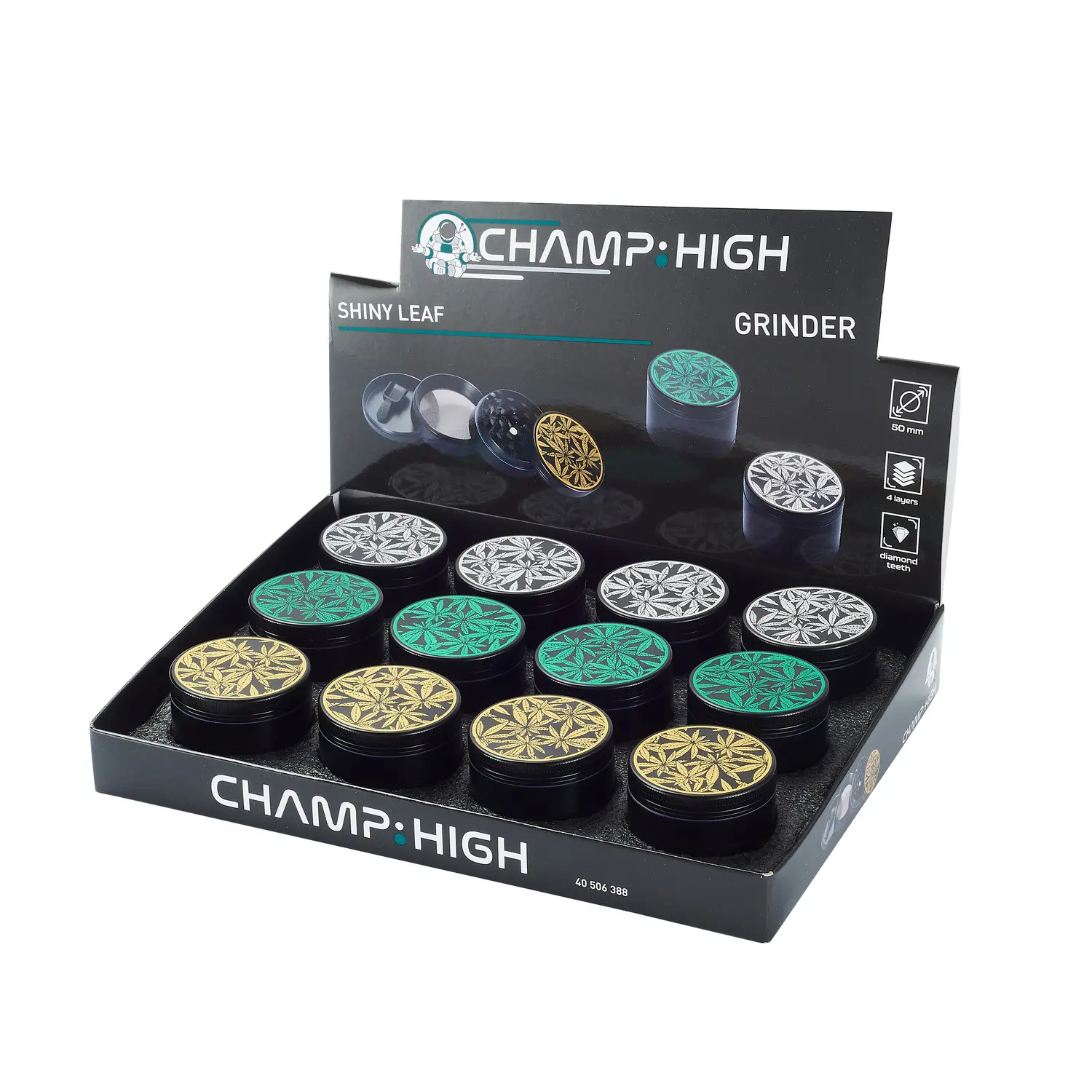 4-layer grinder, diamond teeth, magnetic closure