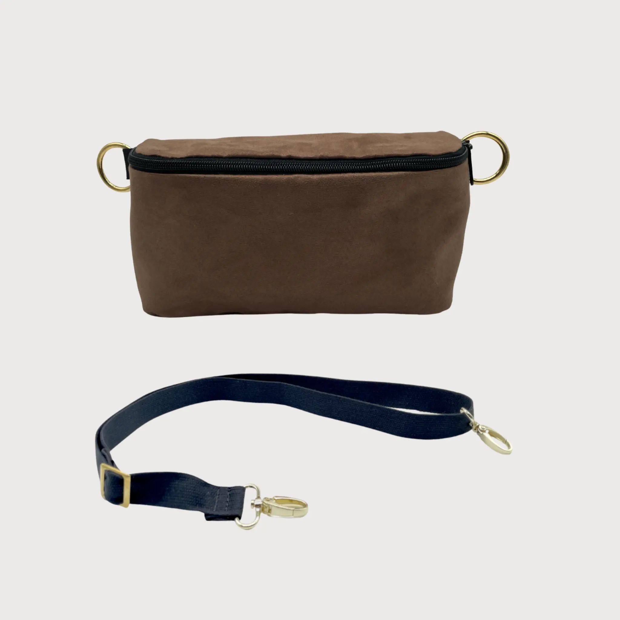 Sac banane marron avec bandoulière interchangeable