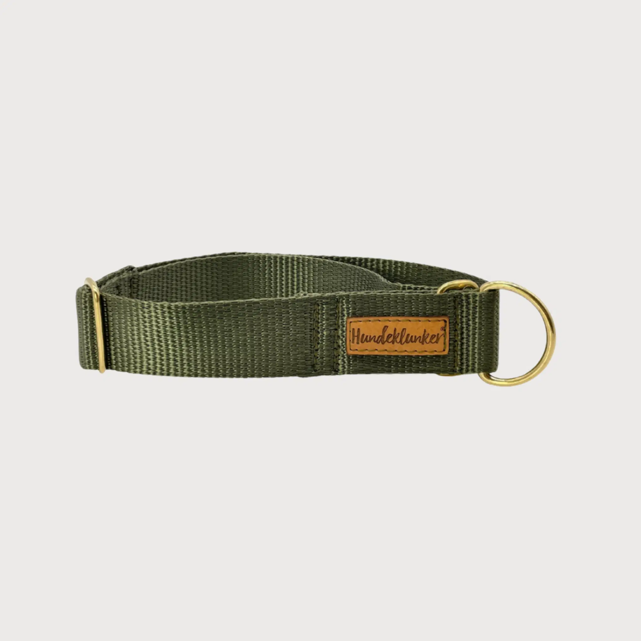 Collier martingale basique olive pour chien