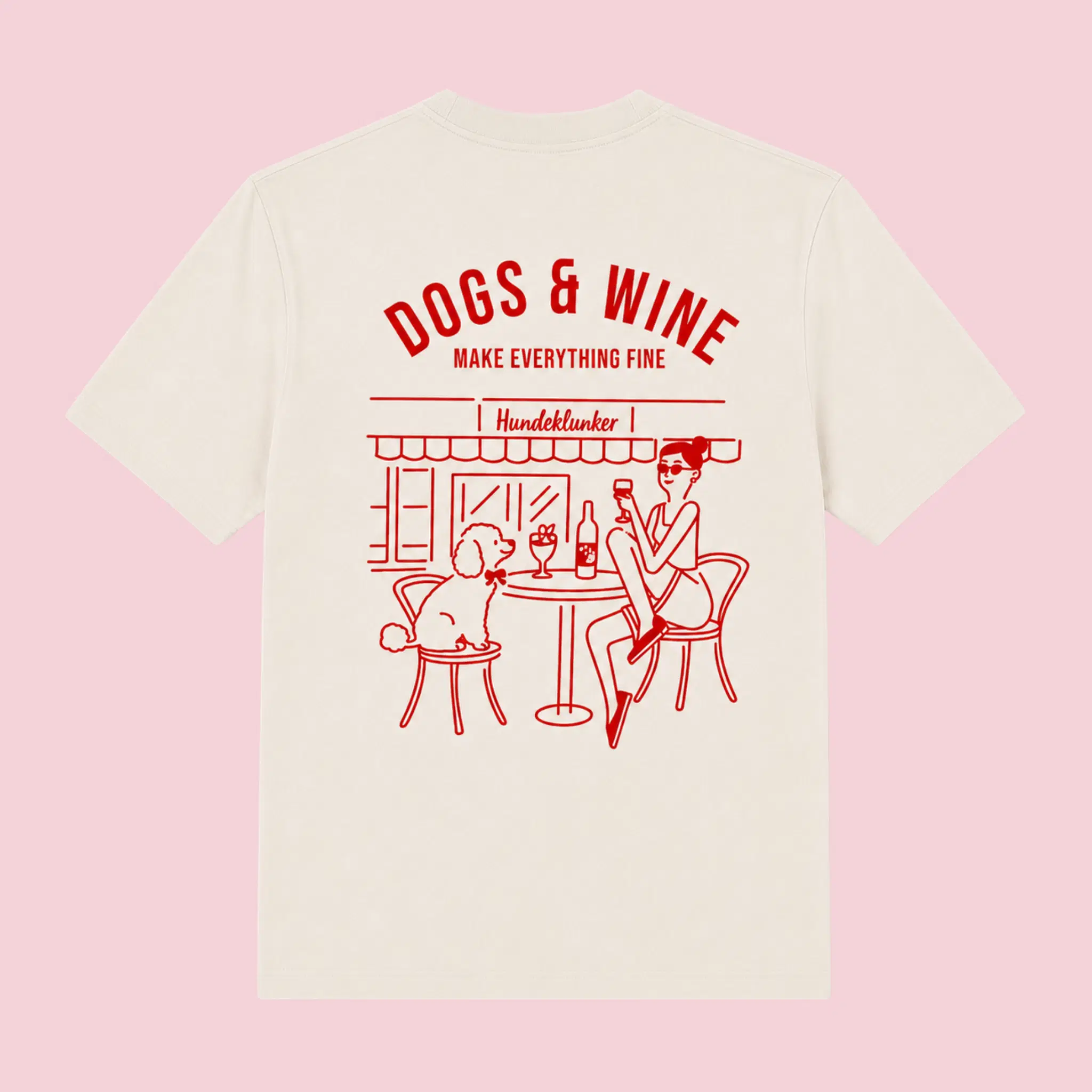 T-shirt blanc cassé Amore