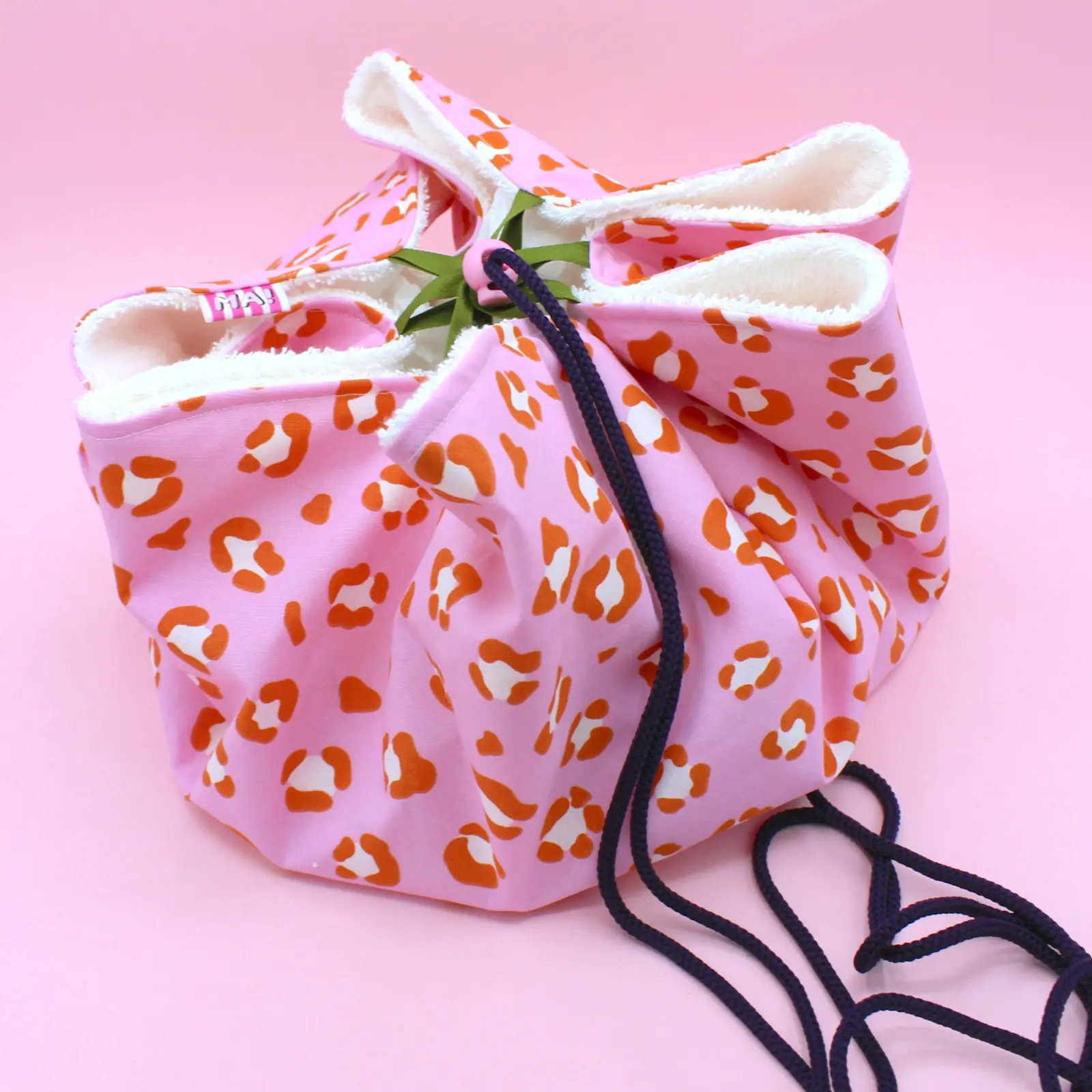 Sac pieds au sec - léopard rose