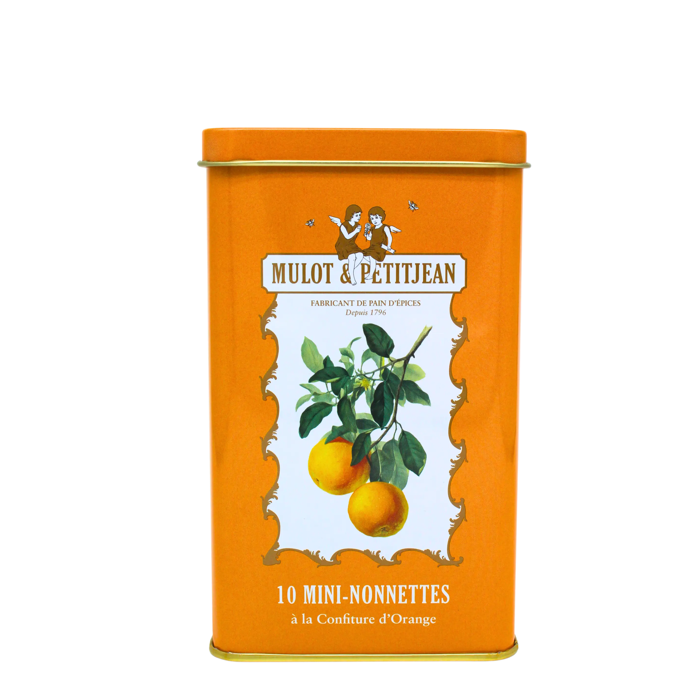 New: Collector's tin box with 10 mini orange nuns