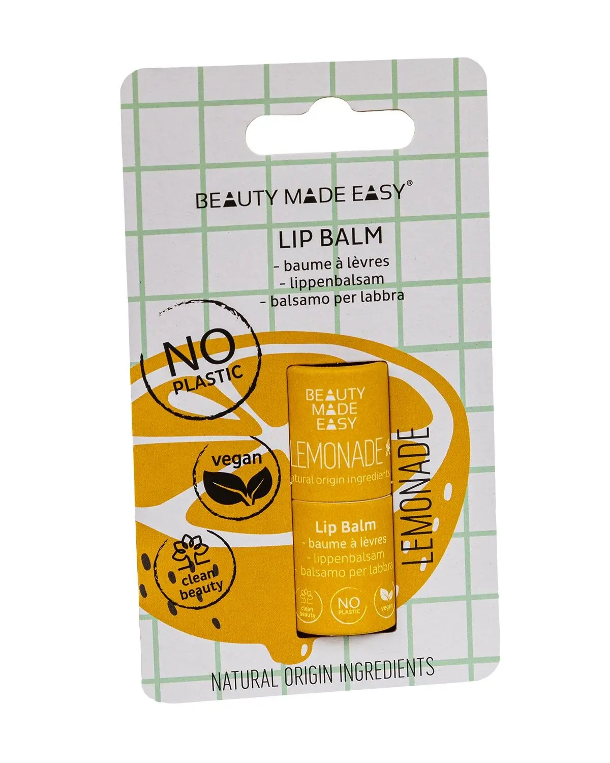 Baume à Lèvres Vegan Paper tube - LEMONADE