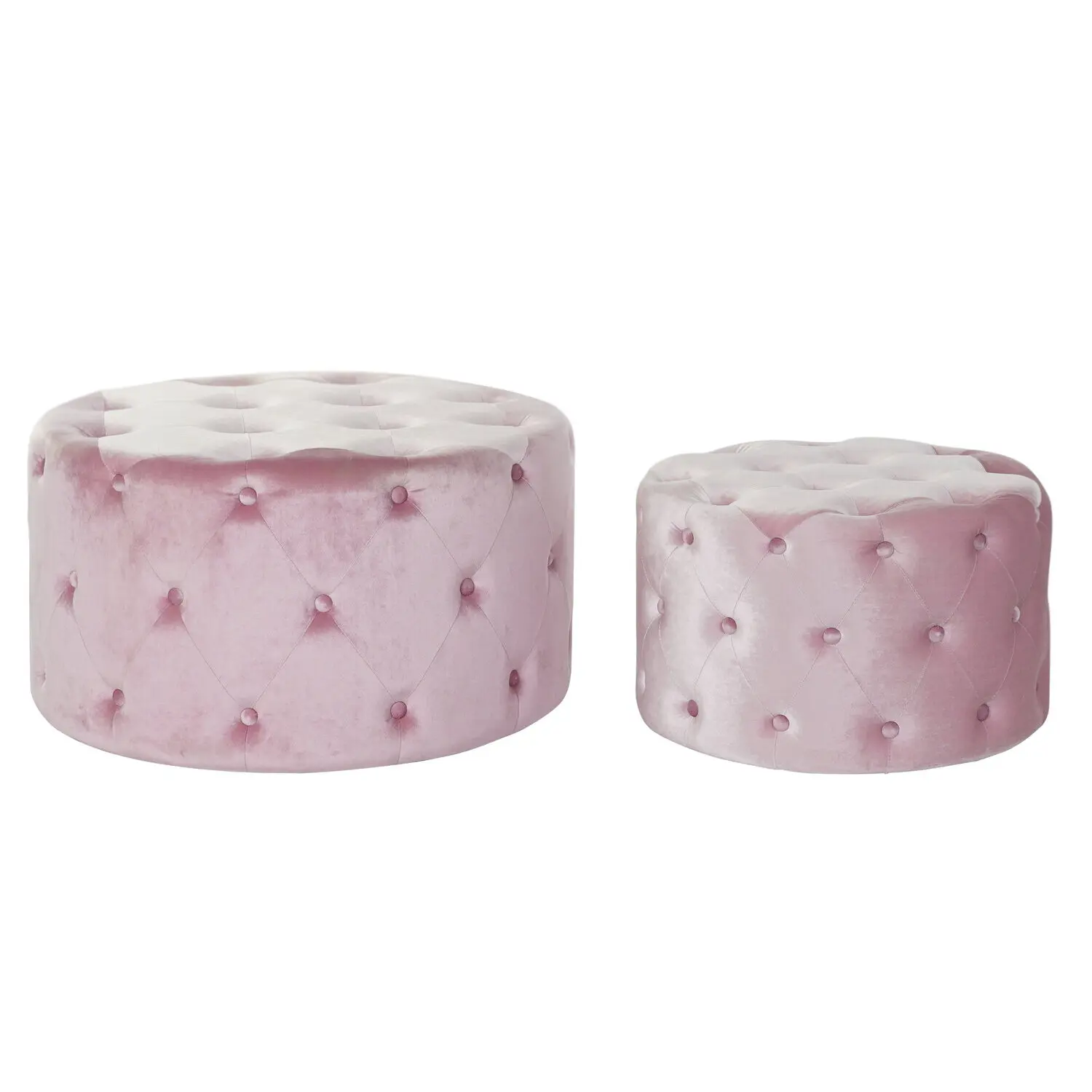Footrest set of 2 velvet mdf 80x80x43 velvet