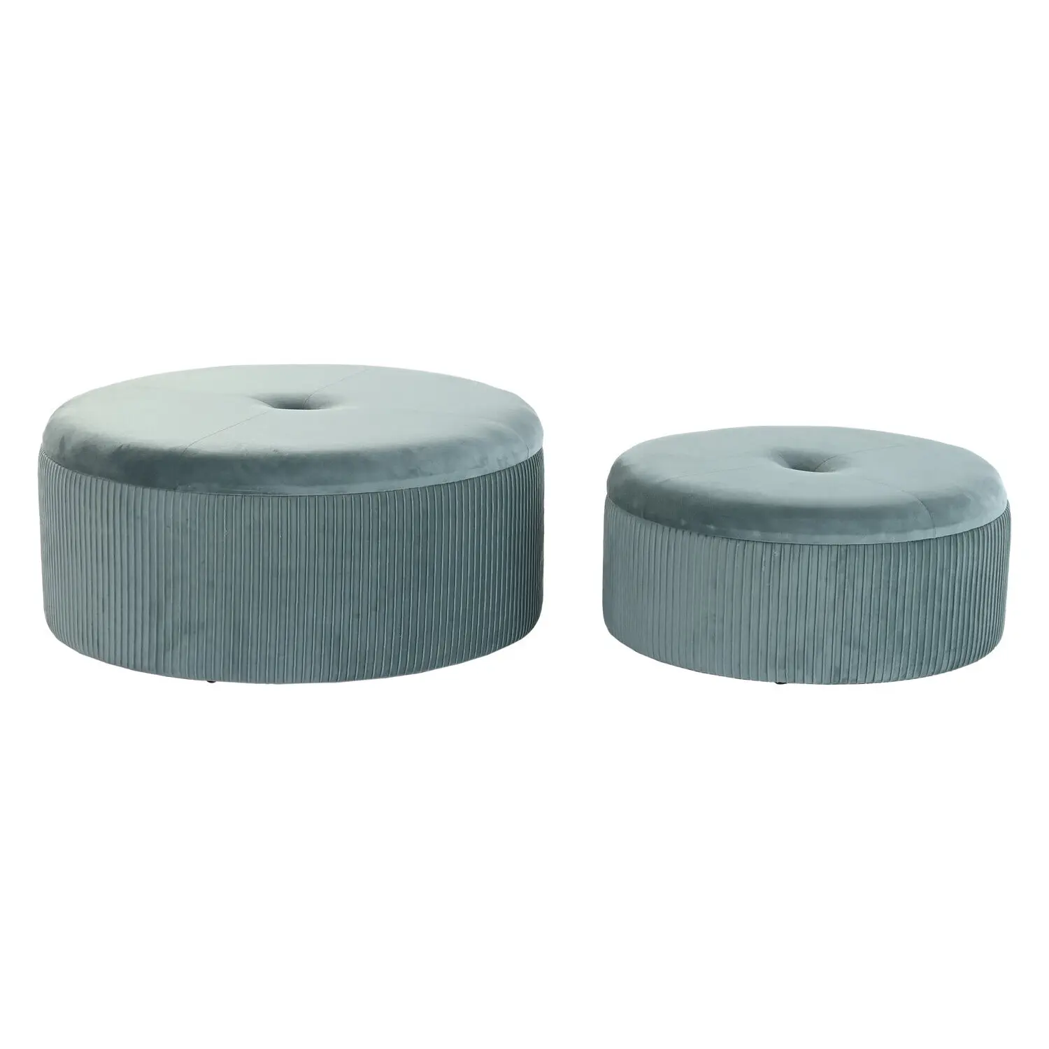 Footrest set 2 polyester mdf 70x70x28 velvet