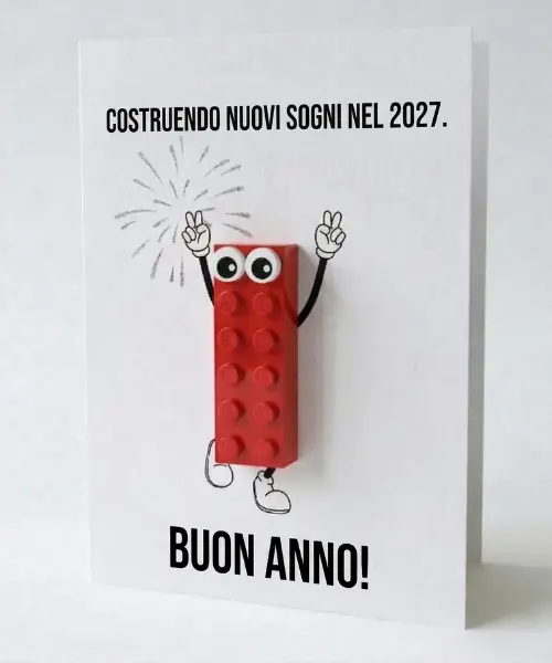 New Year Postal Card – Building Brick