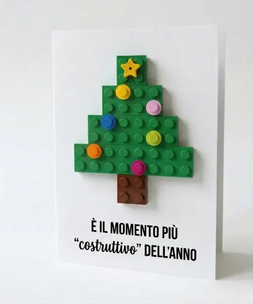 Christmas Tree Postal Card – Building Brick