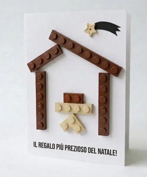 Nativity Scene Postal Card – Building Brick