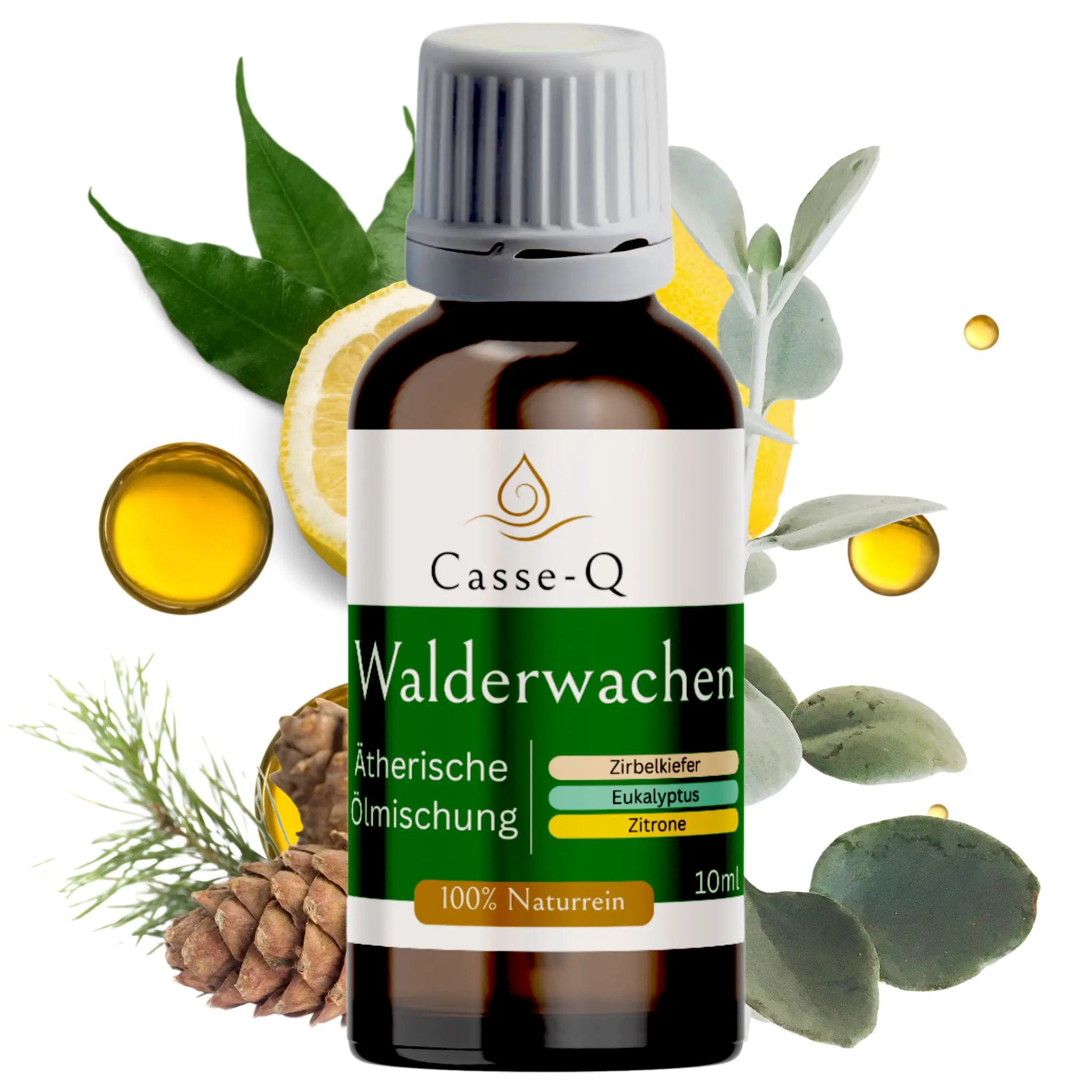 Forest awakening: Swiss pine, eucalyptus, lemon