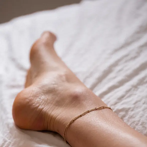 Double CIRCLE ankle chain