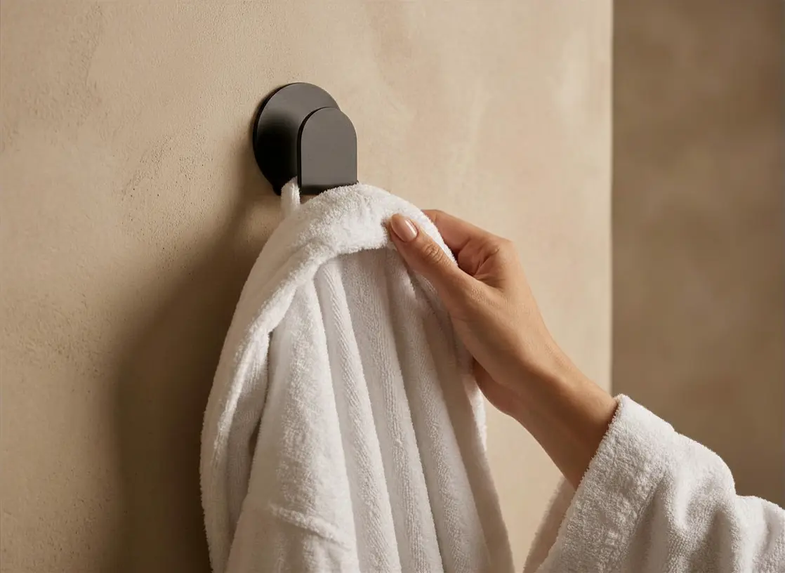 Round towel hook | Wall-mounted hook | Screw fixing