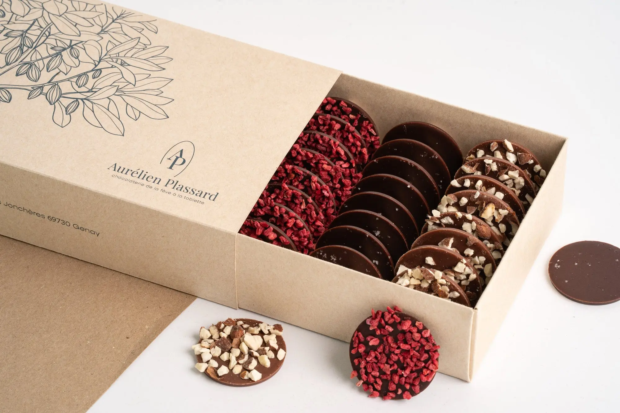 Coffret 40 Palets de chocolat dégustation gourmands