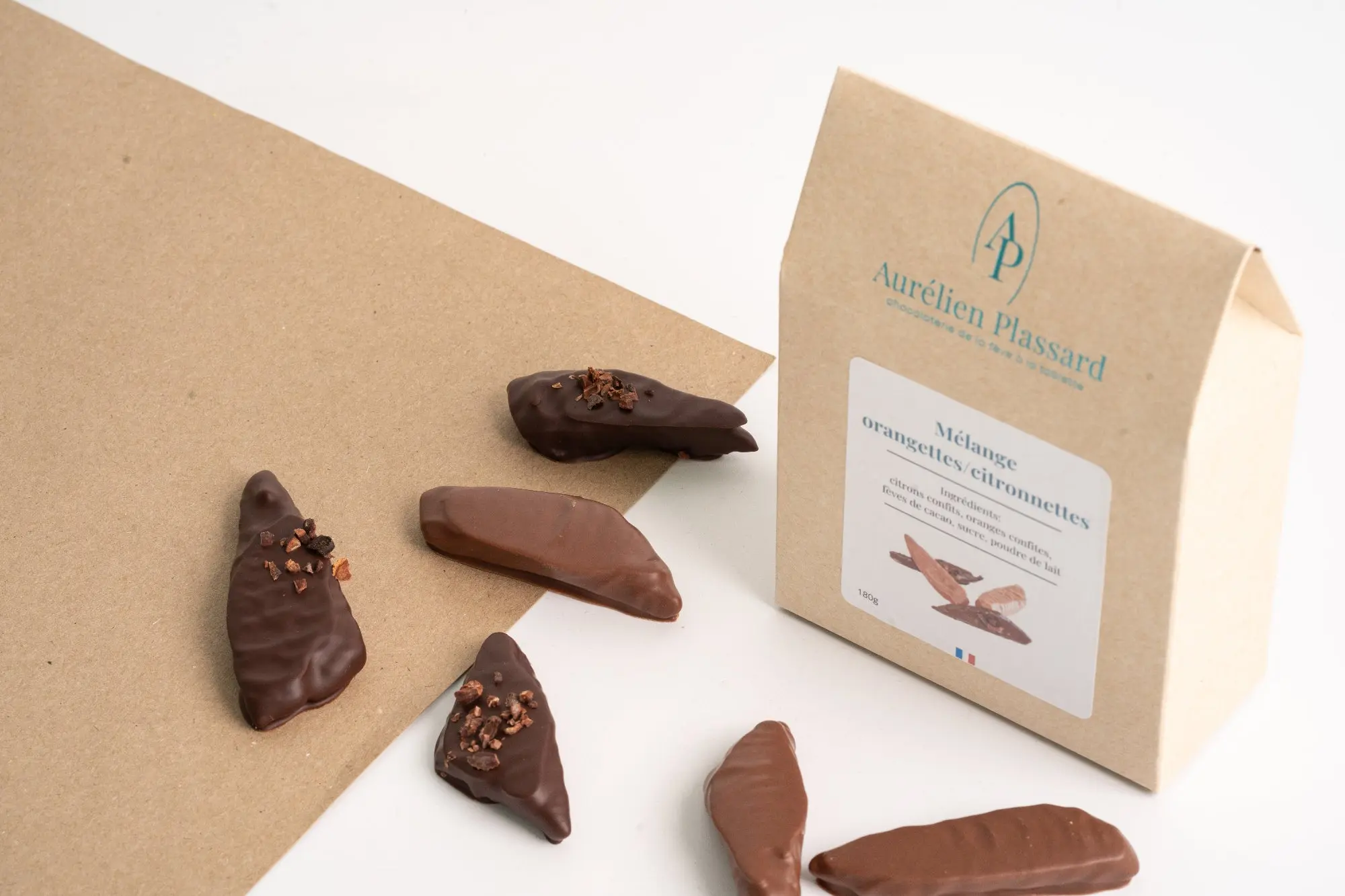 Mélange orangettes/citronettes au chocolat noir et lait