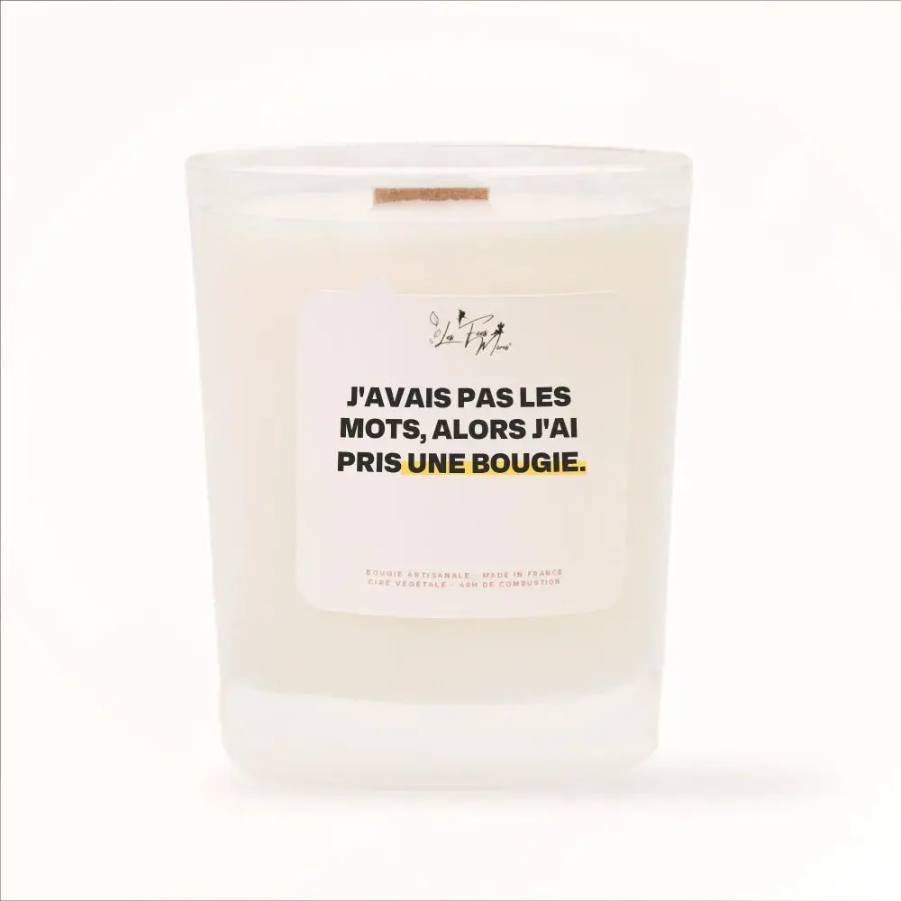 Bougie parfumée - J'avais pas les mots, alors j'ai pris une bougie