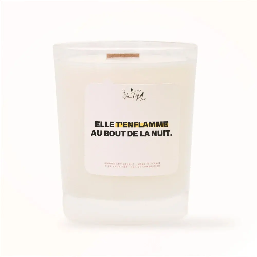 Bougie parfumée - Elle t'enflamme au bout de la nuit