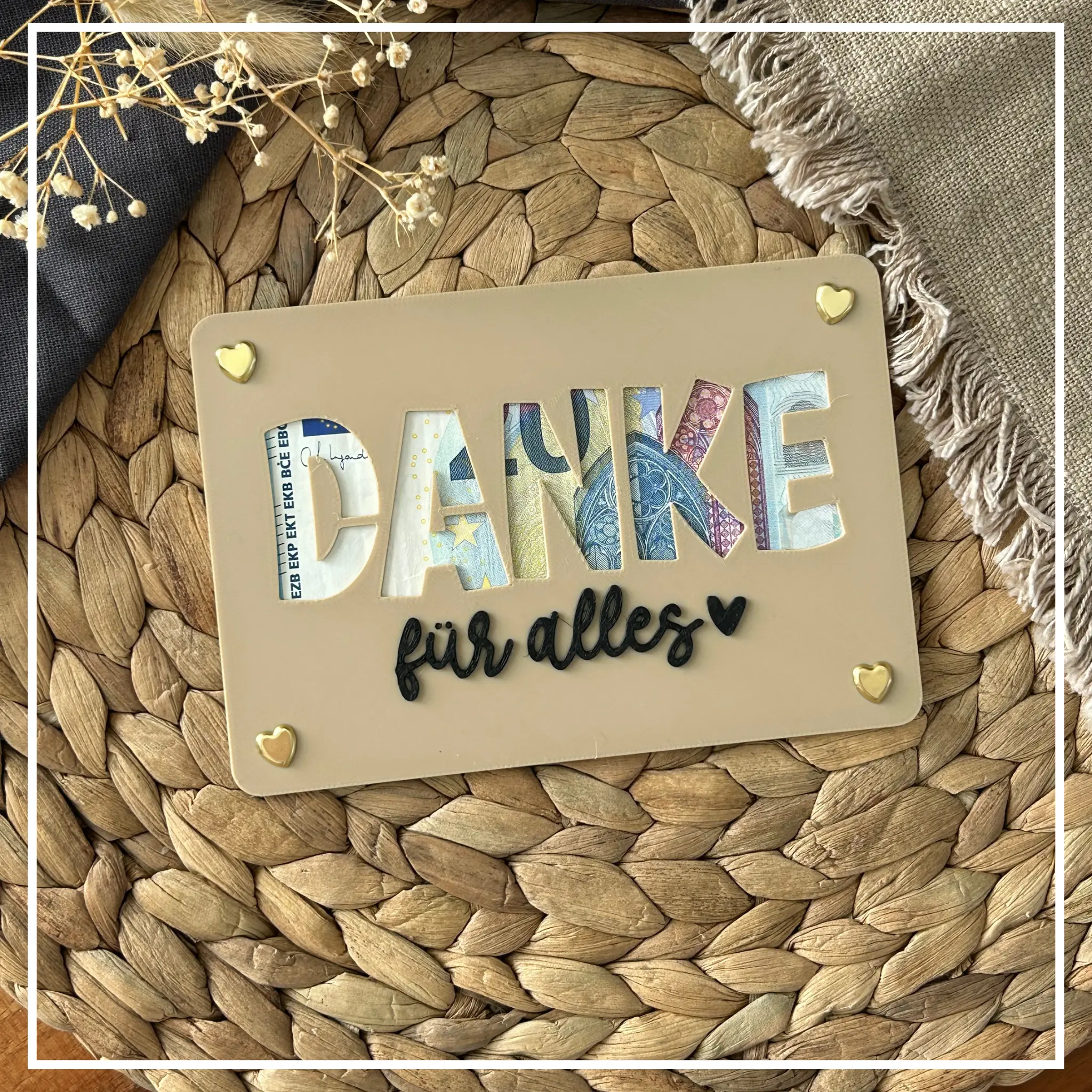 Tarjeta de regalo en efectivo - Empaques creativos para regalos en efectivo - Impulso financiero, agradecimiento e idea de regalo Gracias por todo