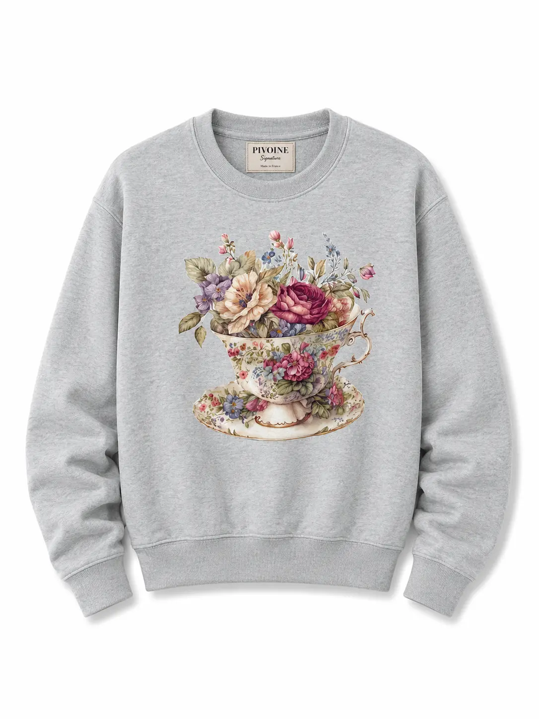 Sweatshirt  Tasse Fleurie