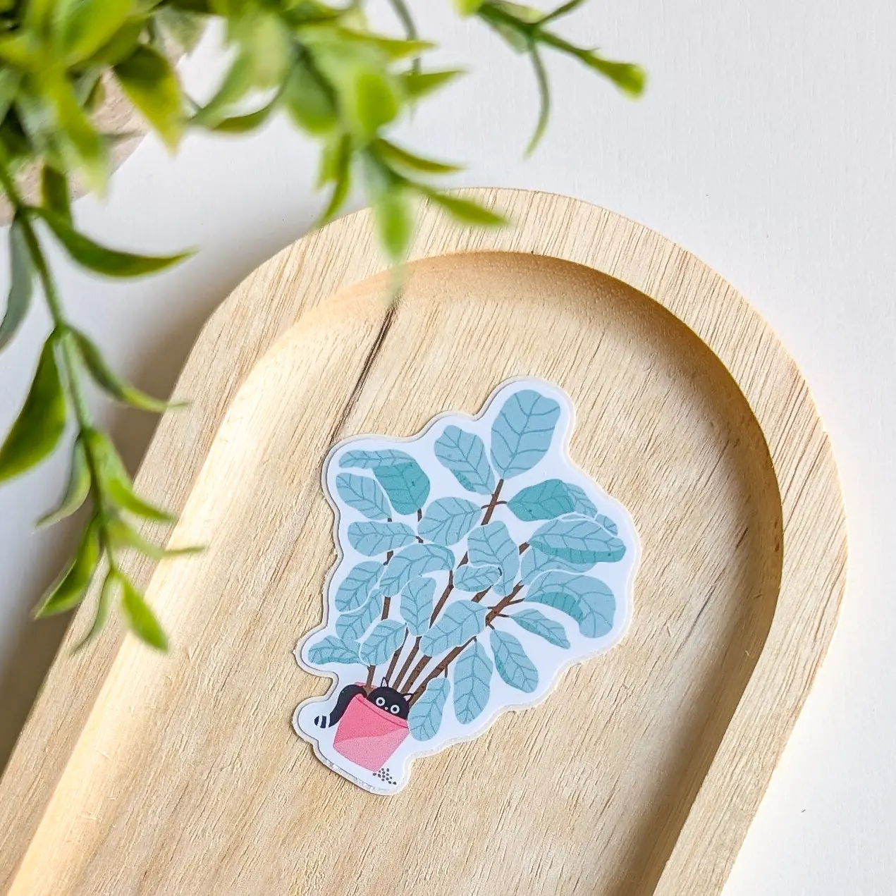 Sticker – Chat caché dans sa plante
