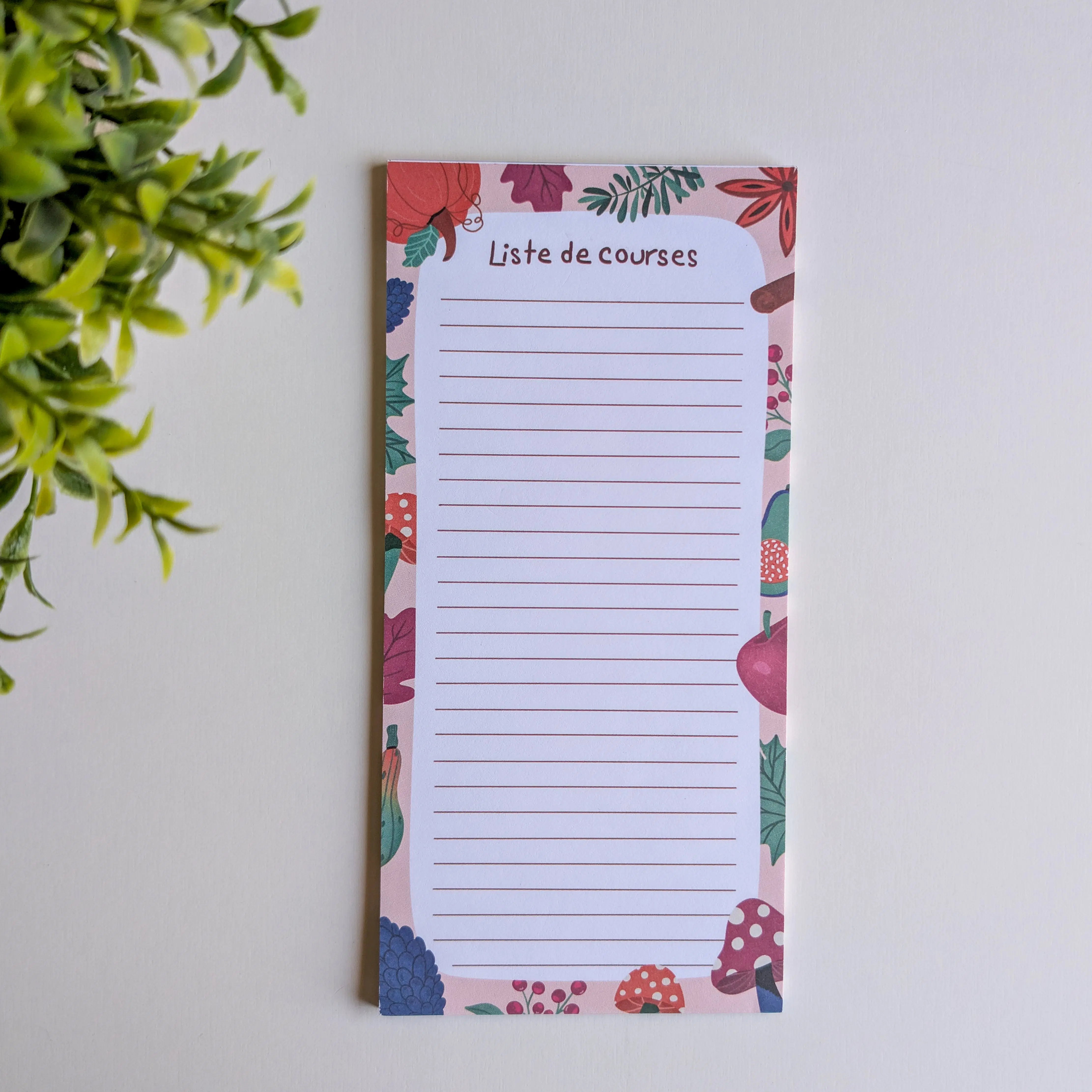 Liste de courses 10x21 cm - Automne