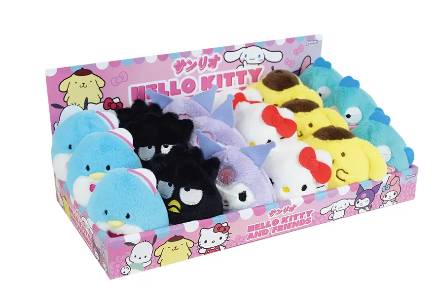Hello Kitty plush toys, 9 cm, 6 assorted