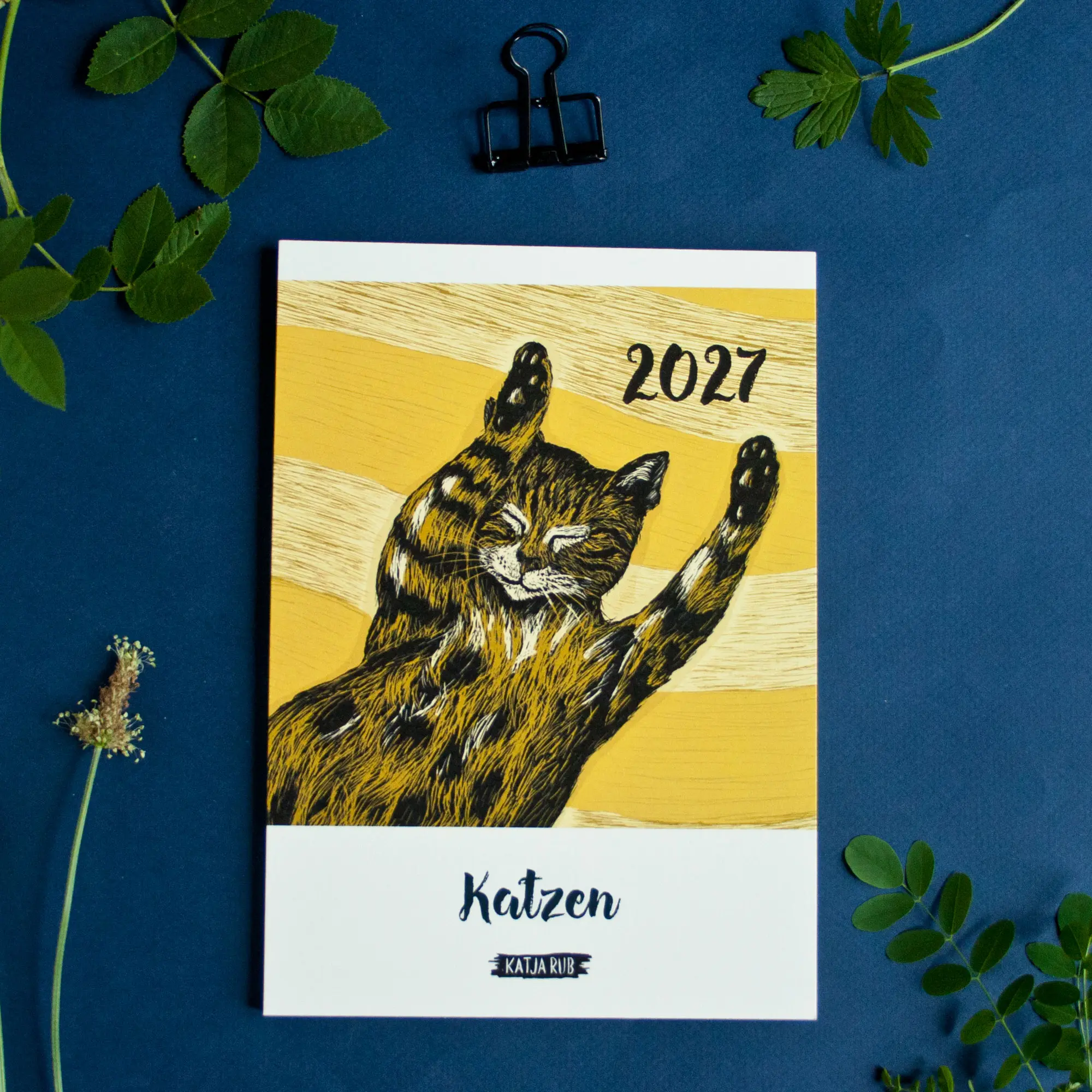 Calendrier des chats 2027 au format A5 (calendrier allemand)