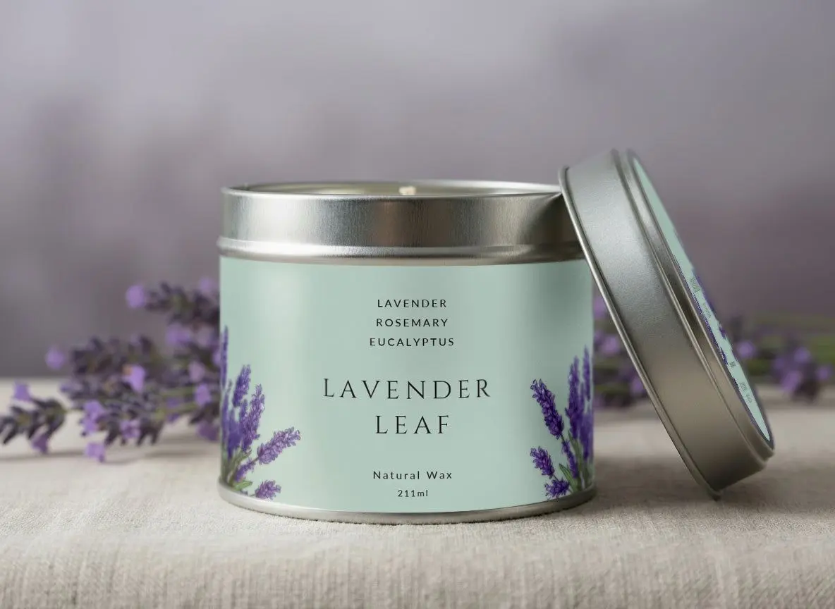 Lavender Leaf Candle