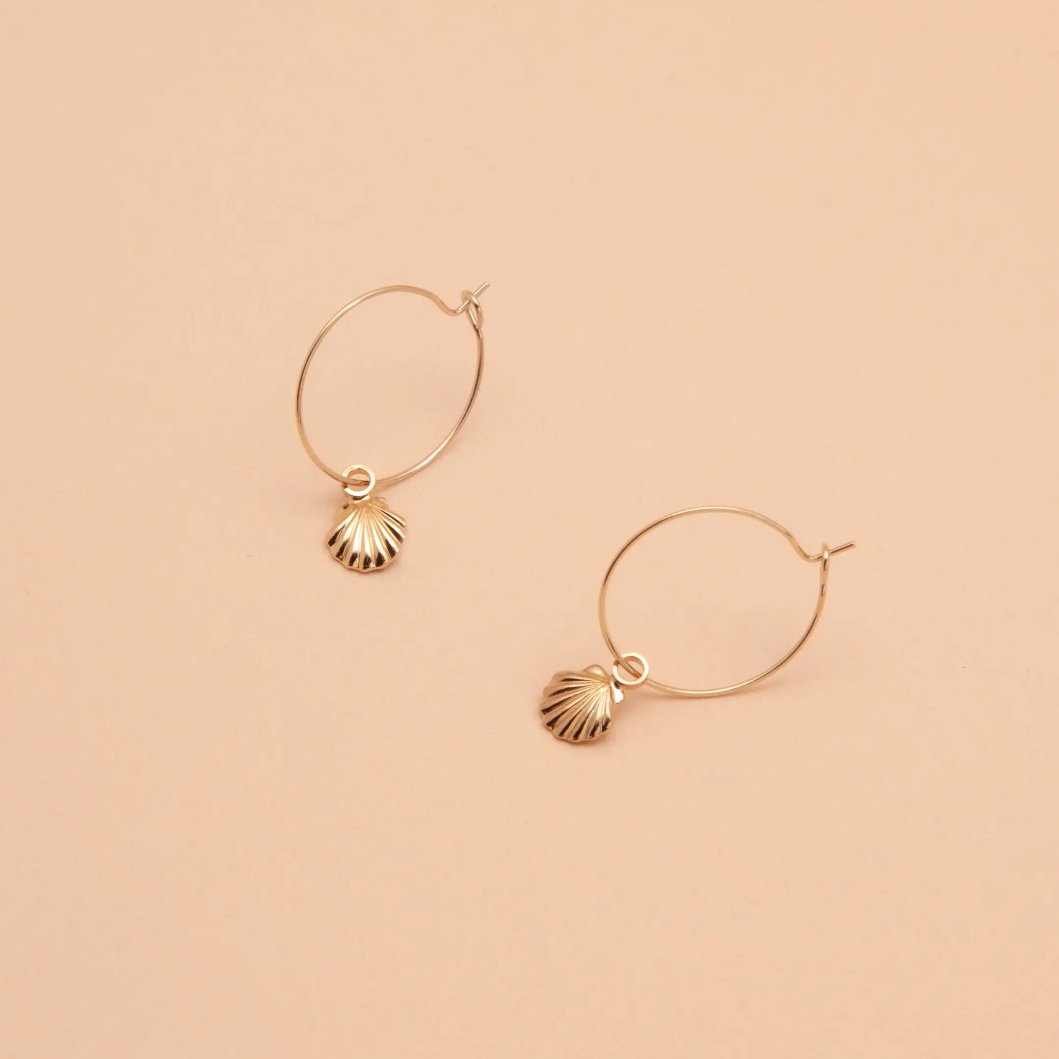 Adorable Shell Hoop Earrings
