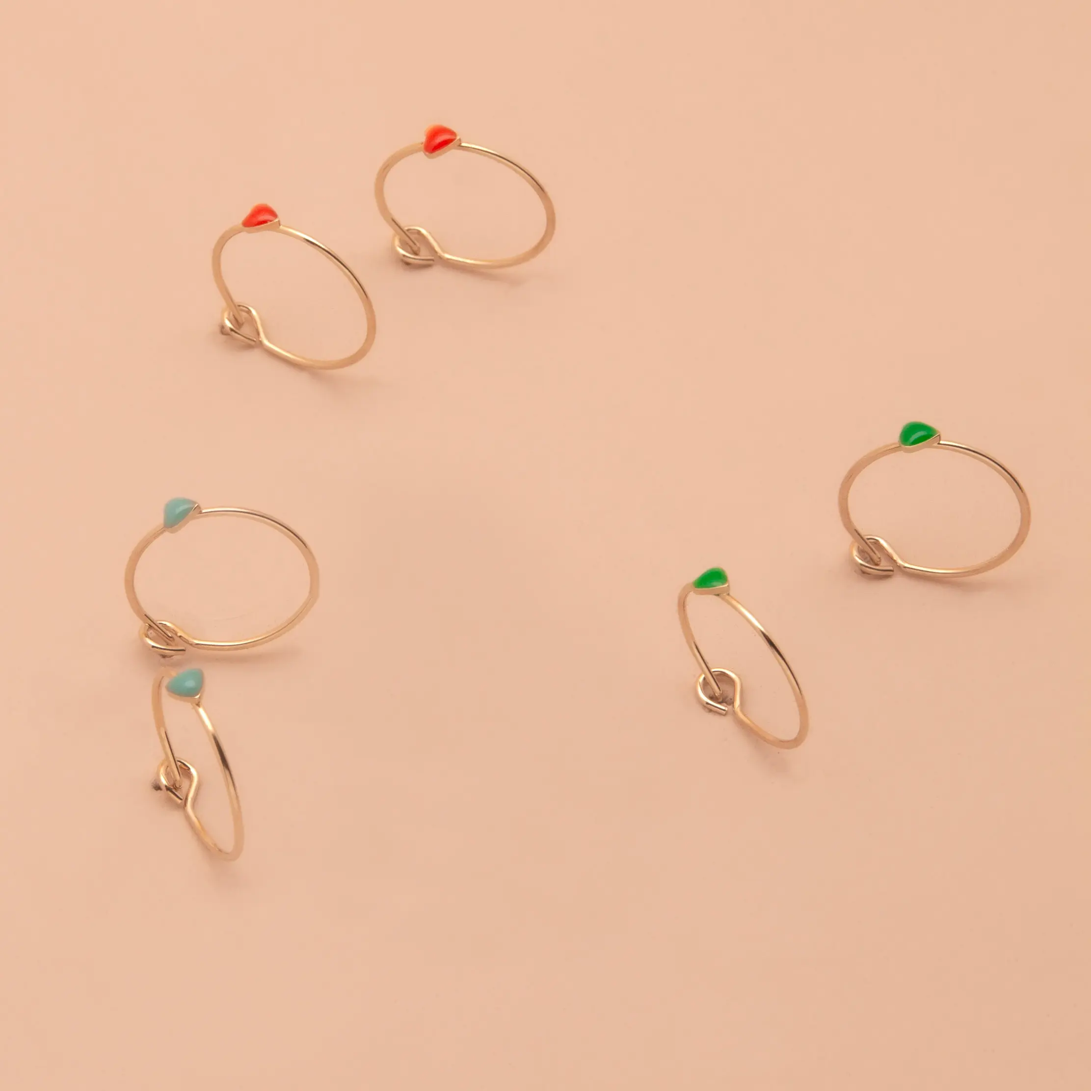 ADORABLE Heart Hoop Earrings XS