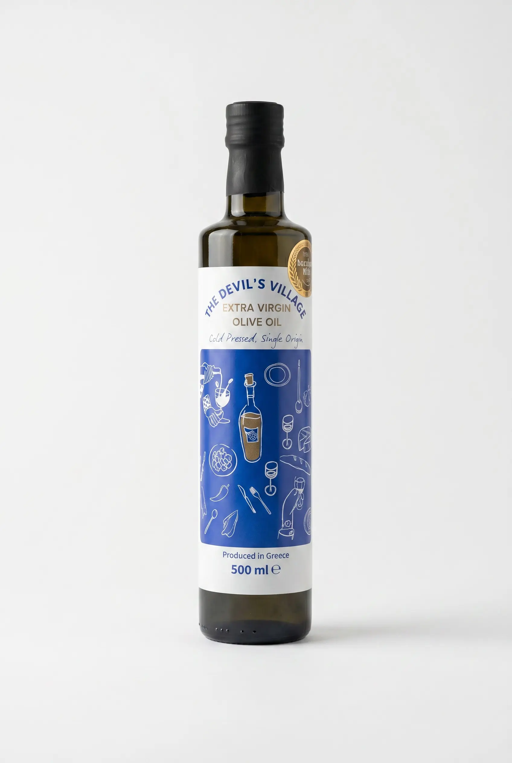 Huile d'olive extra vierge grecque 500 ml — Origine unique Koroneiki, récolte 2025/26