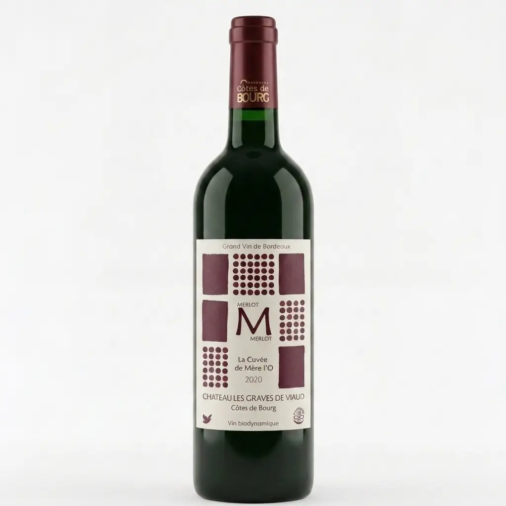 Château Les Graves de Viaud, Bordeaux - Côtes de Bourg, Mère l'O 2020, Organic Wine, Demeter certified biodynamic Copy