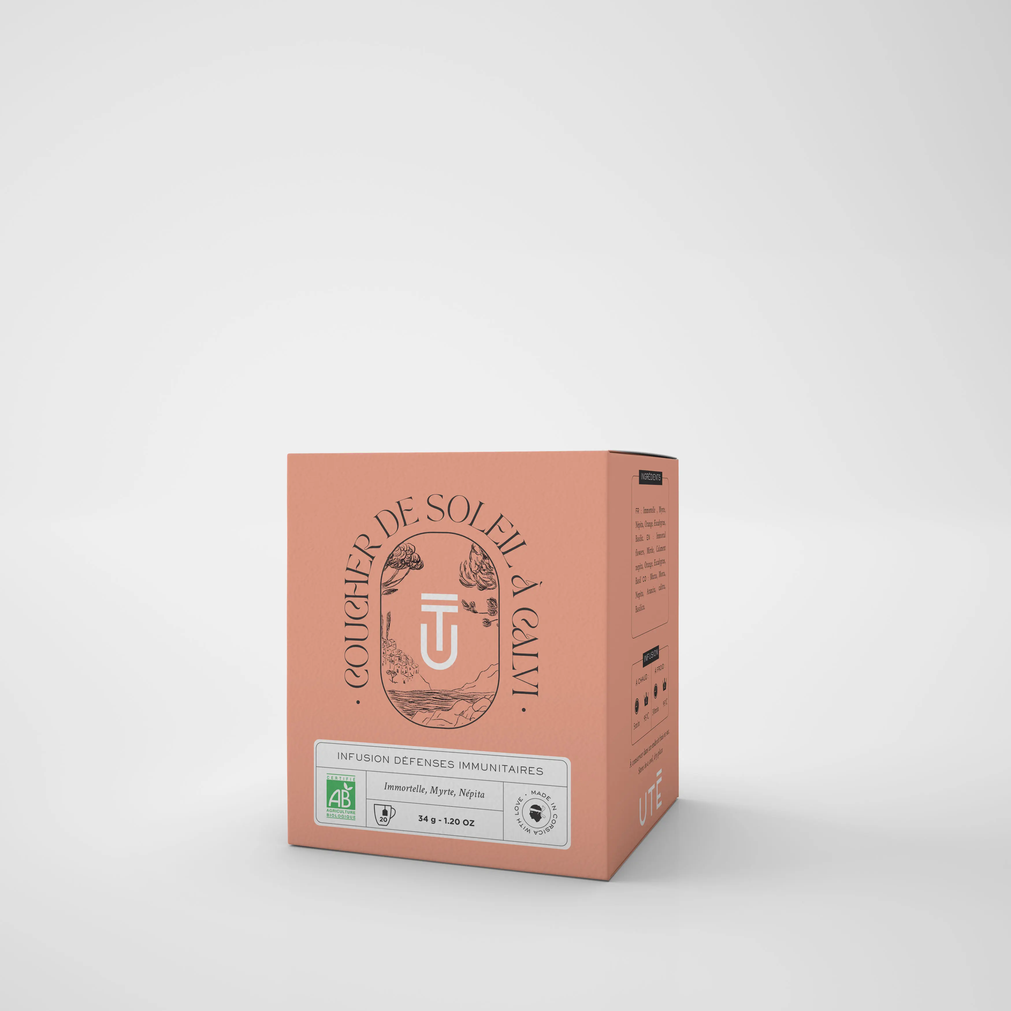 UTÈ - ATARDECER EN CALVI - Caja de 20 sobres individuales