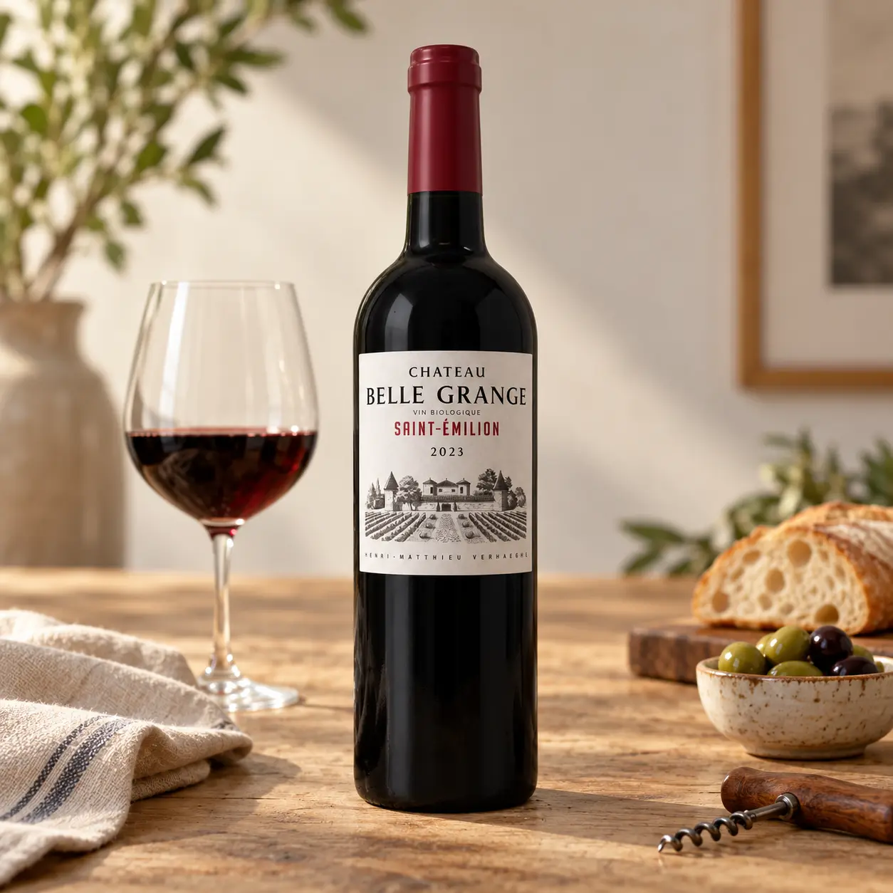 Vin rouge bio - Château Belle Grange, Saint-Émilion 2023