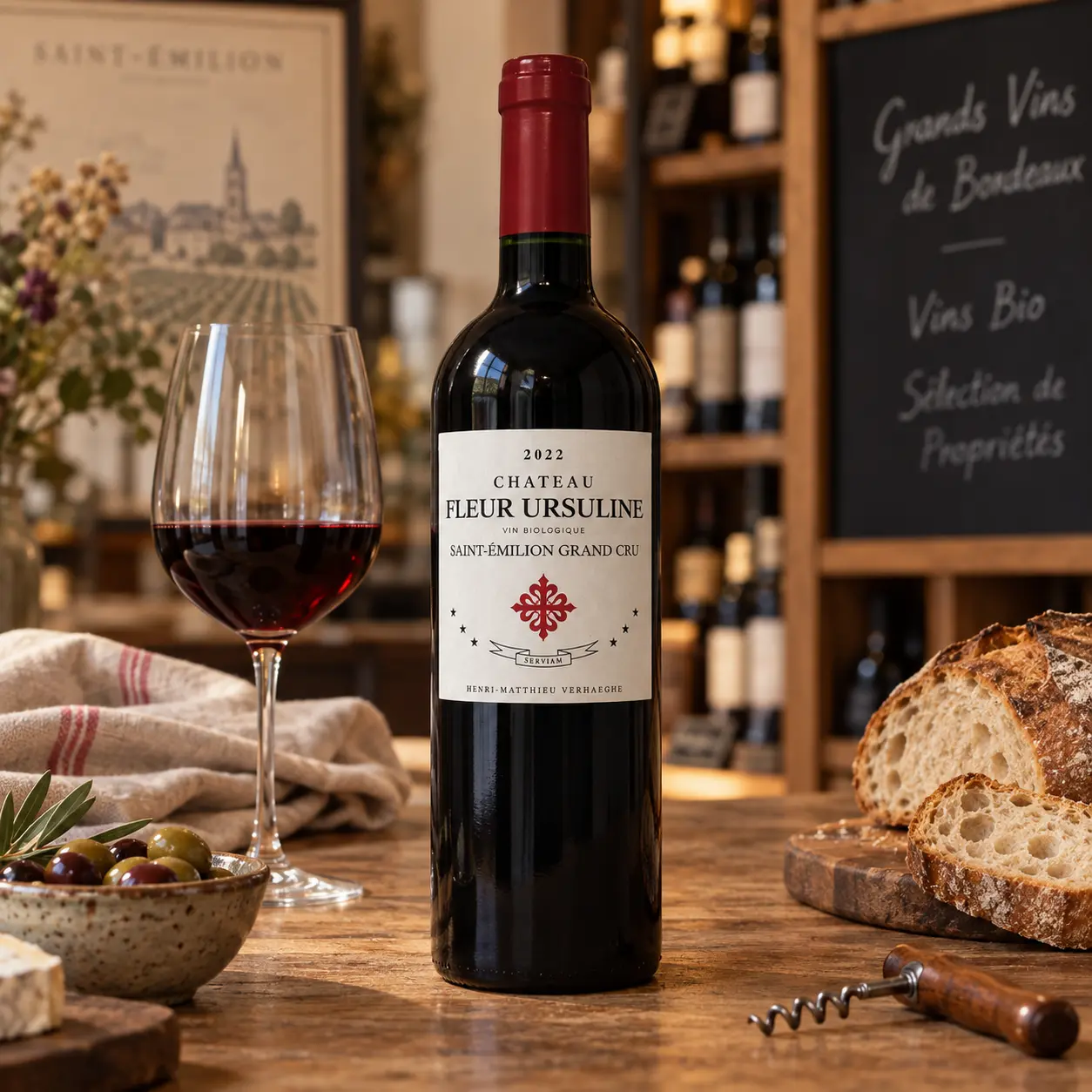 Vin rouge bio - Château Fleur Ursuline, Saint-Émilion Grand Cru 2022