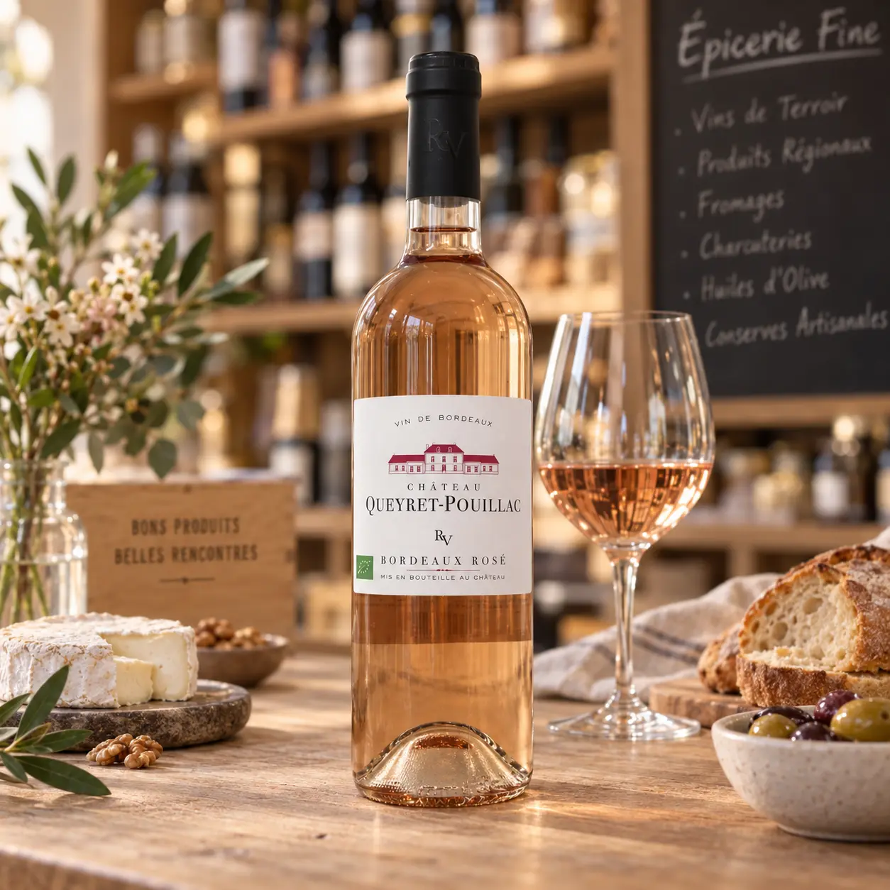 Organic rosé wine - Château Queyret Pouillac, Bordeaux rosé