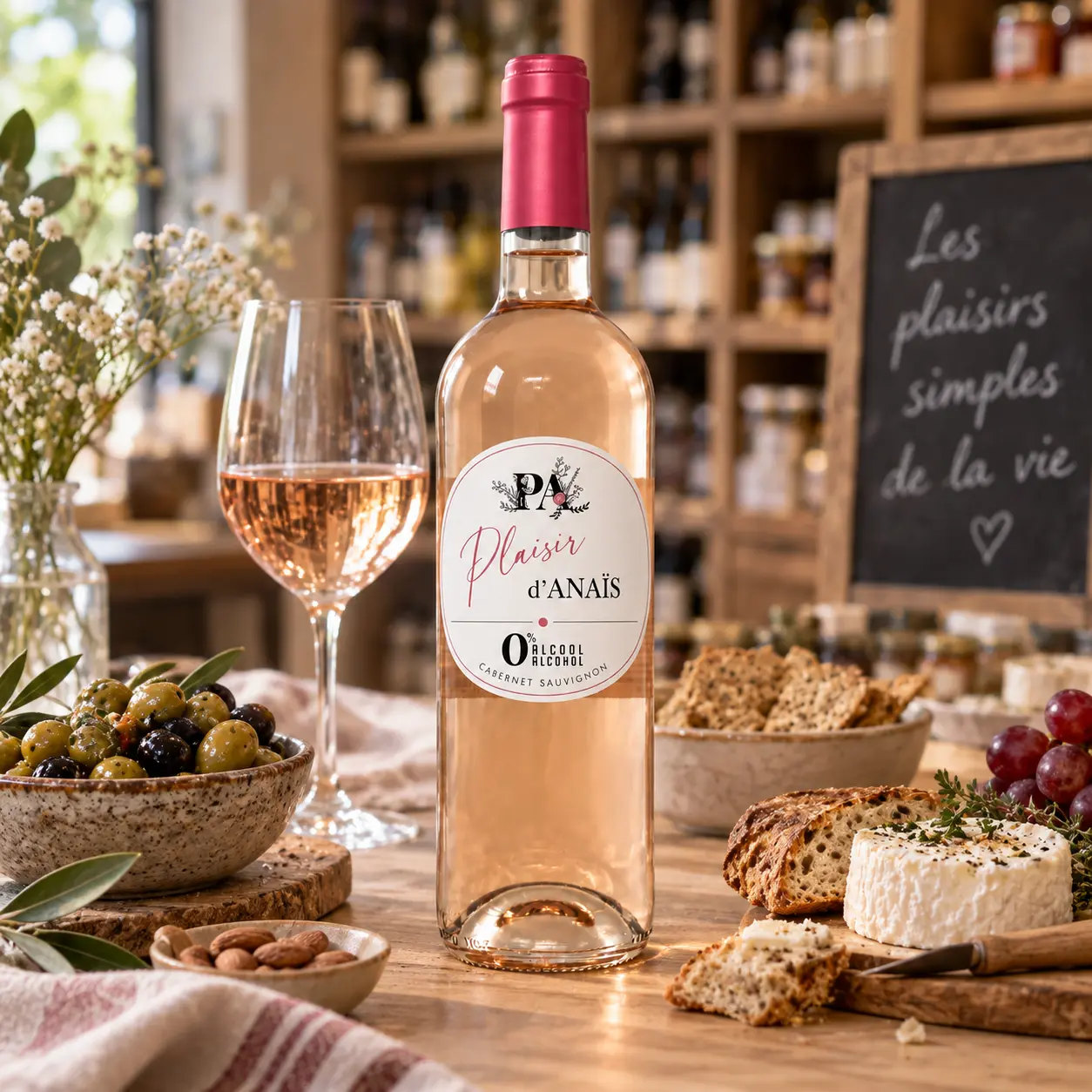 Boisson sans alcool - Plaisir d'Anaïs rosé (cabernet sauvignon 0,0 %)