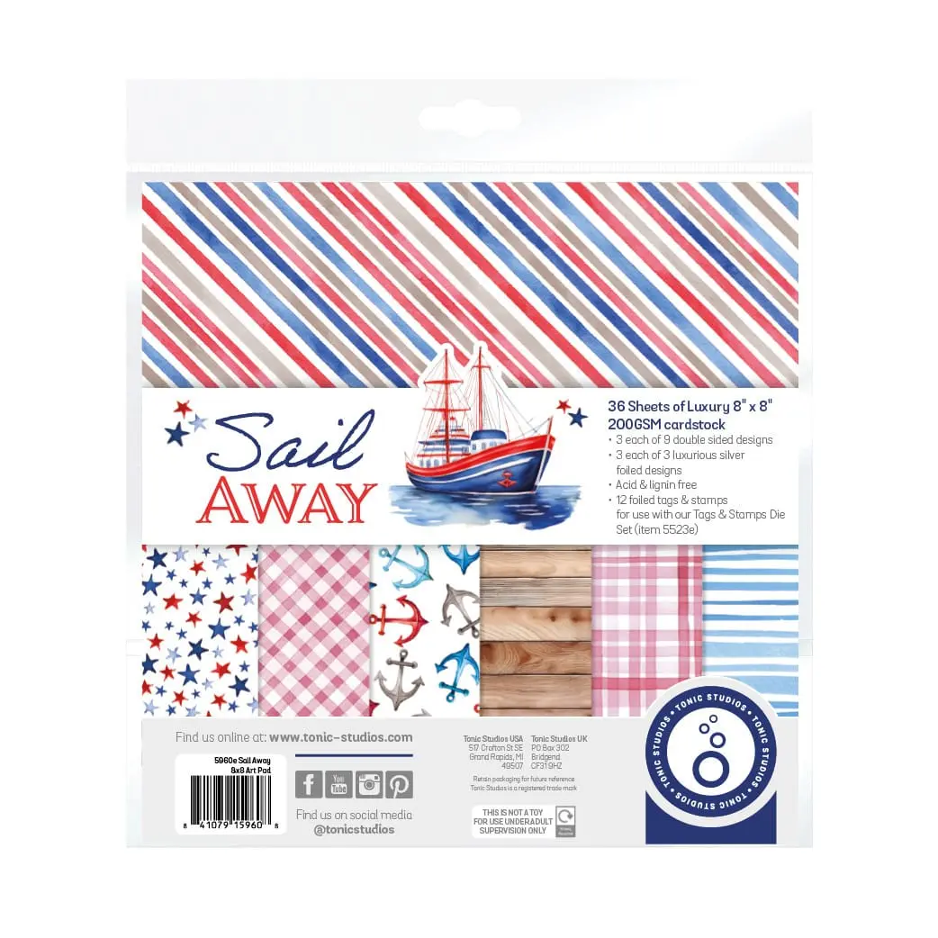 kit 104 - Sail Away 8" x 8" Patterned Paper Pad - 5960E