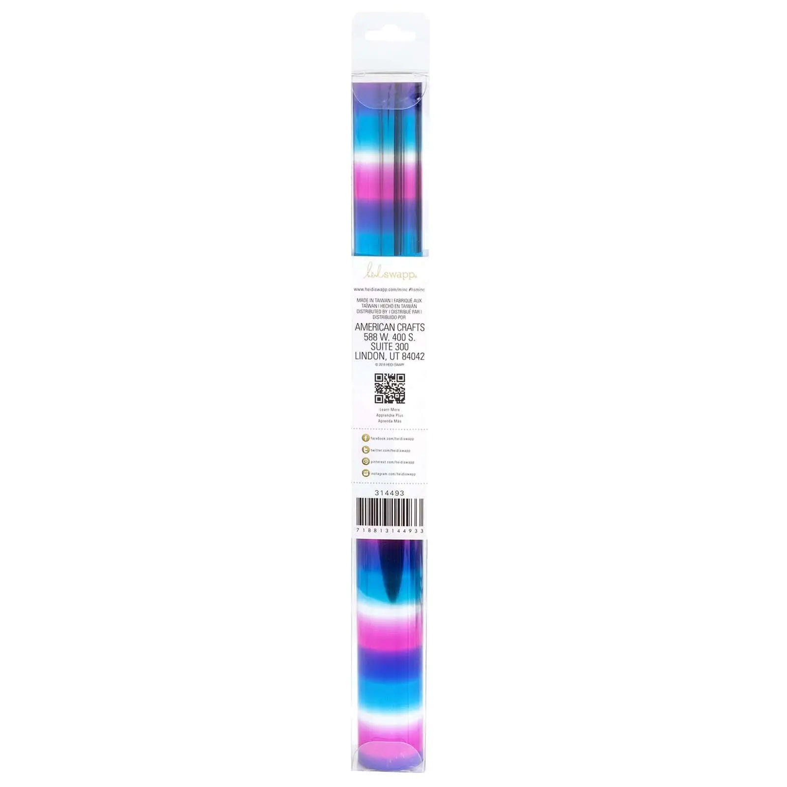 Heidi Swapp MINC Reactive Foil Roll – Pink Rainbow – 12" x 6ft