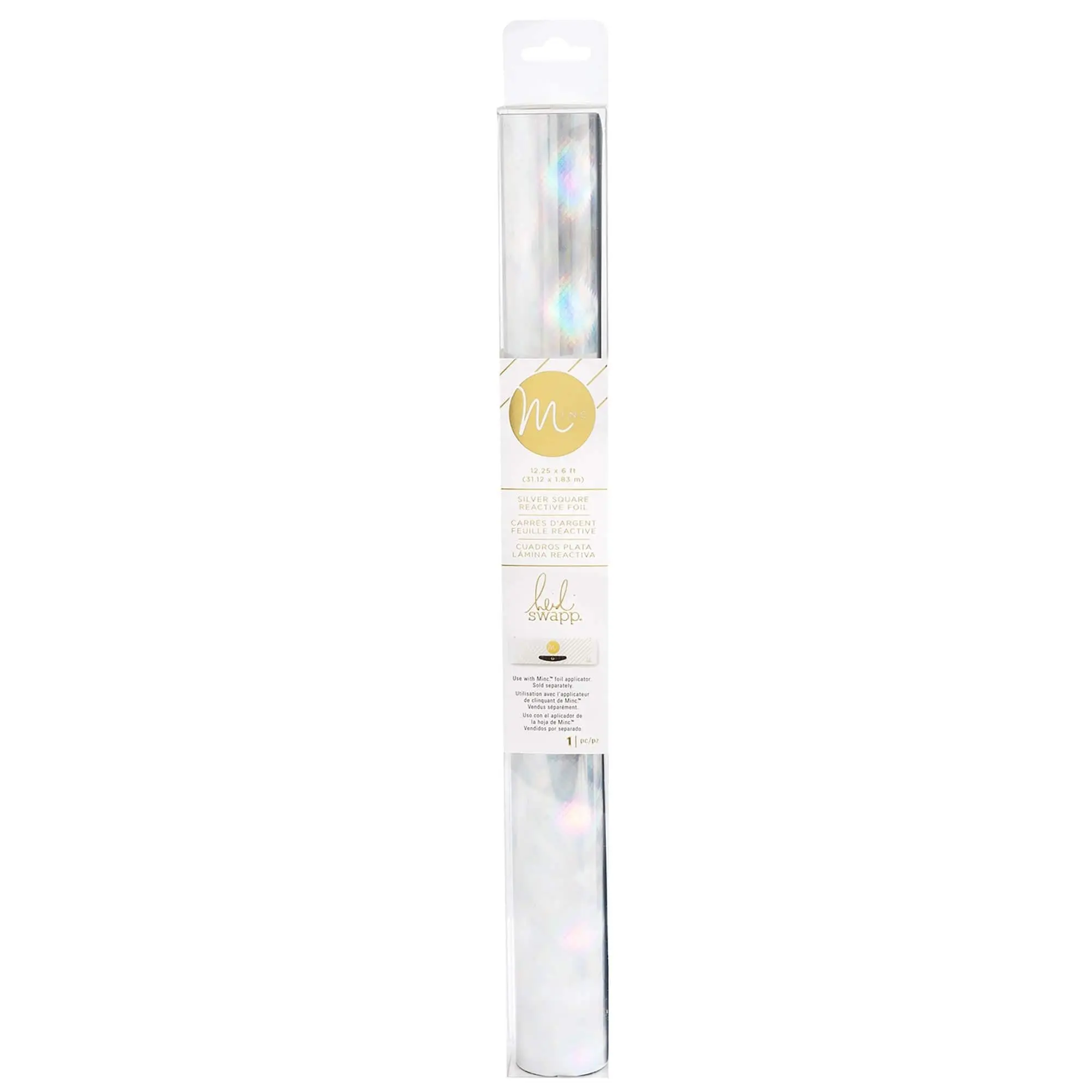 Heidi Swapp MINC Reactive Foil Roll – Silver Square – 12" x 6ft
