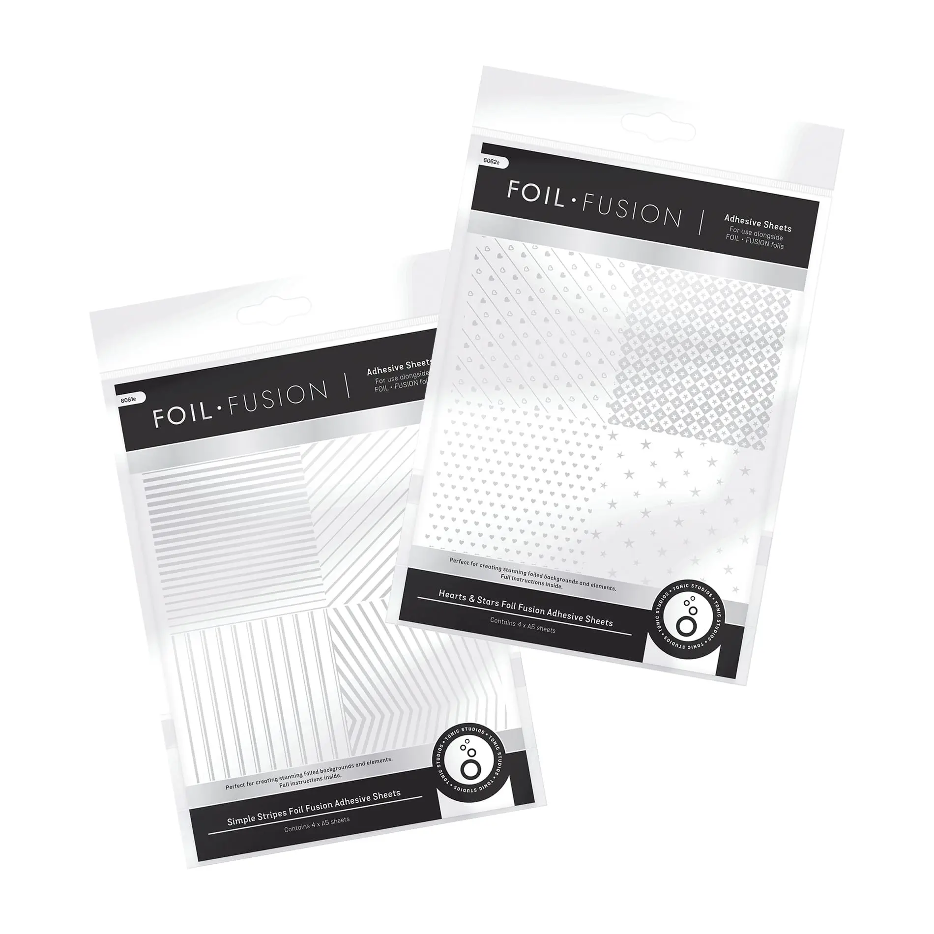 Foil Fusion - Hearts, Stars & Simple Stripes Adhesive Sheets - DB08
