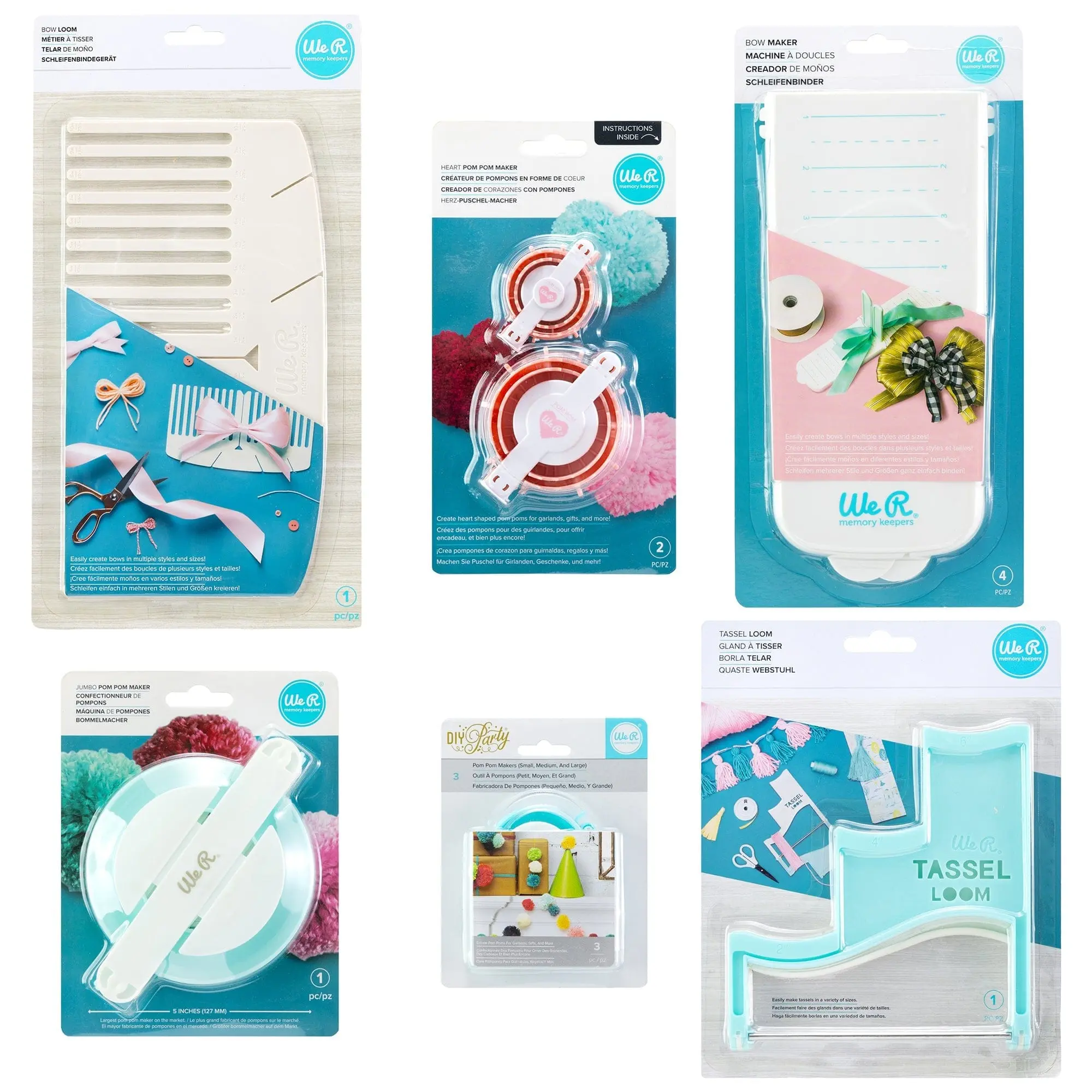 We R Makers - Bow, Tassel & Pom Pom Makers - Party Tool Bundle