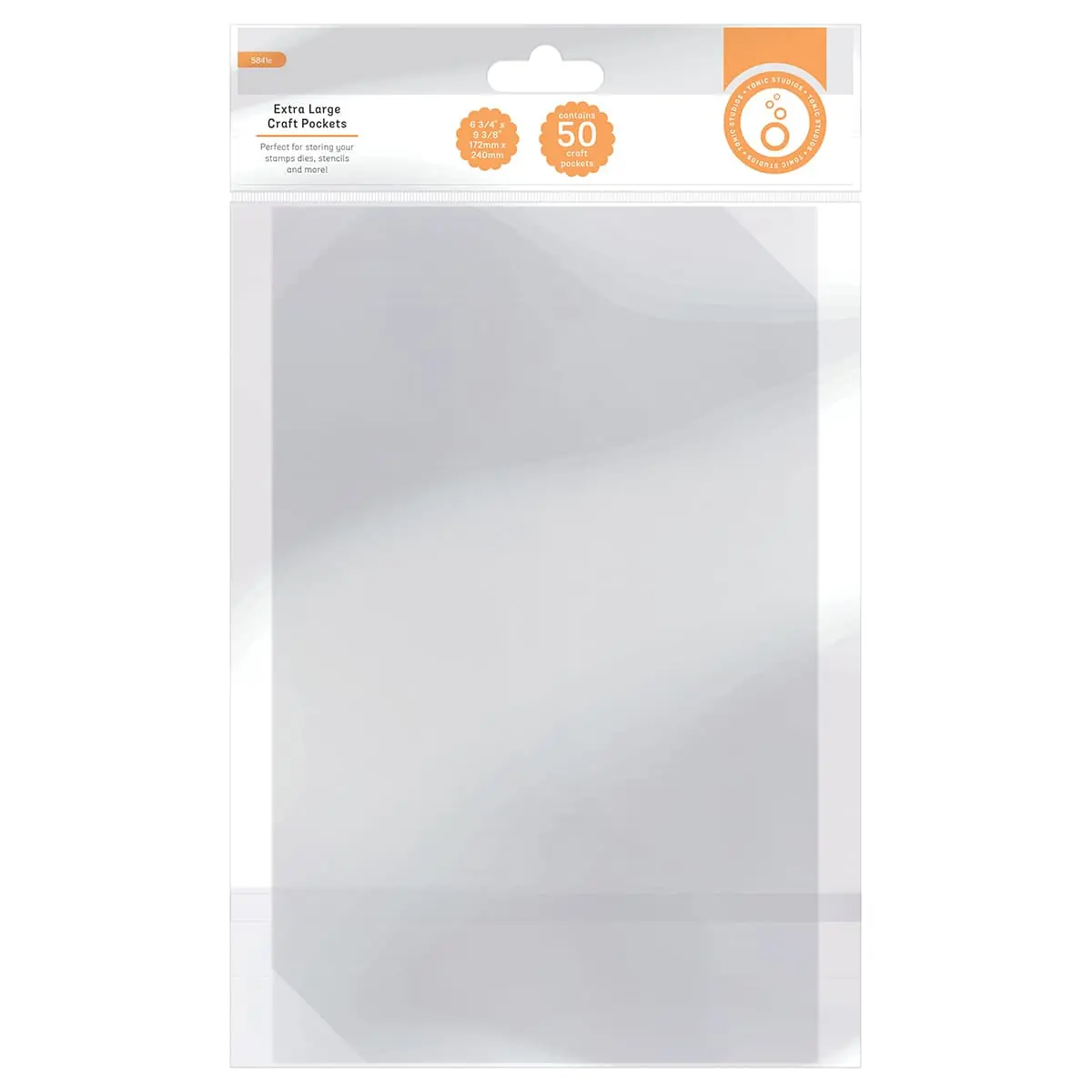 6.75" x 9.4" Extra Large Craft Storage Pockets - 50 Pack